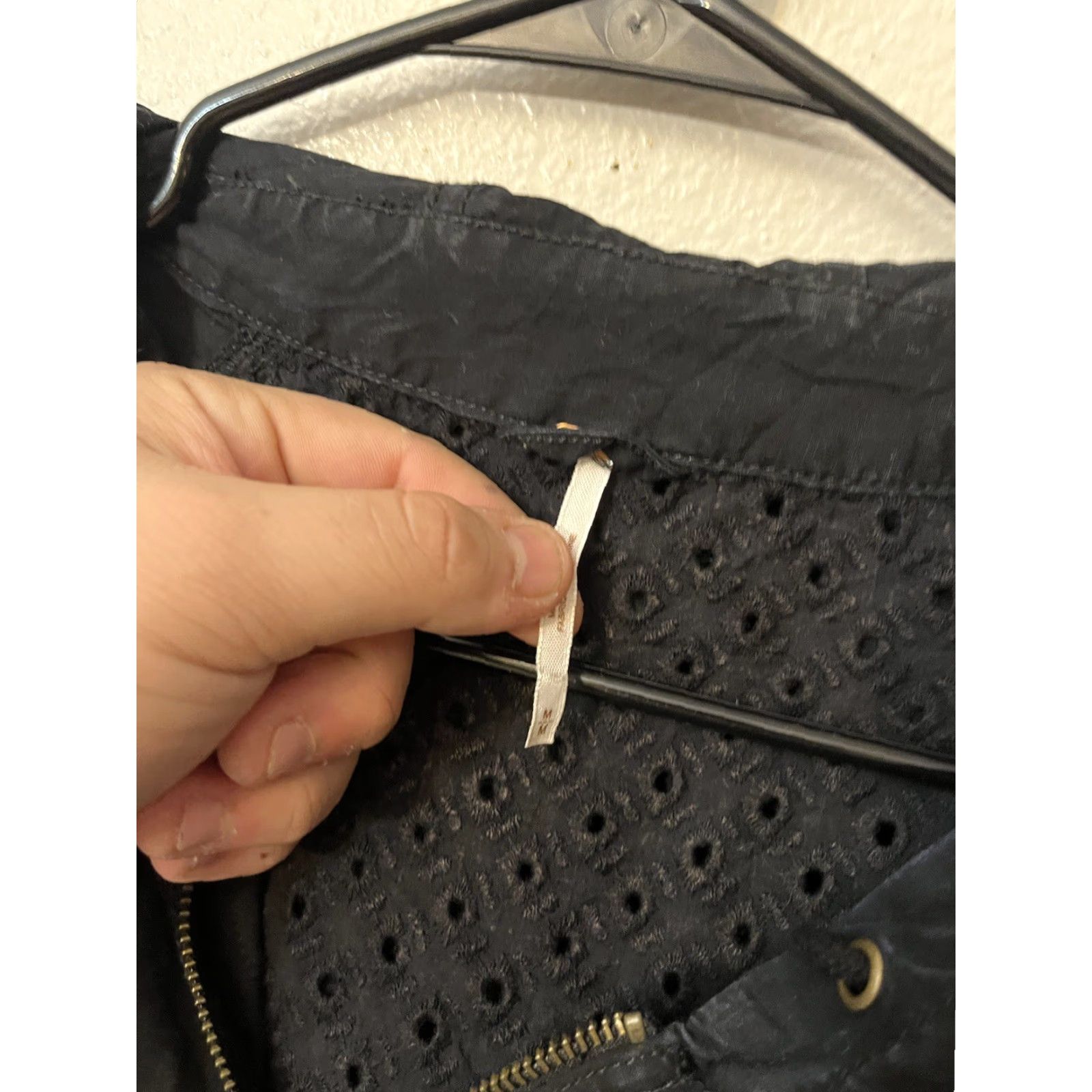 Free People VINTAGE Free People Black Cotton Hooded Parka Jacket Womens Medium Casual Travel Size M / US 6-8 / IT 42-44 - 3 Thumbnail