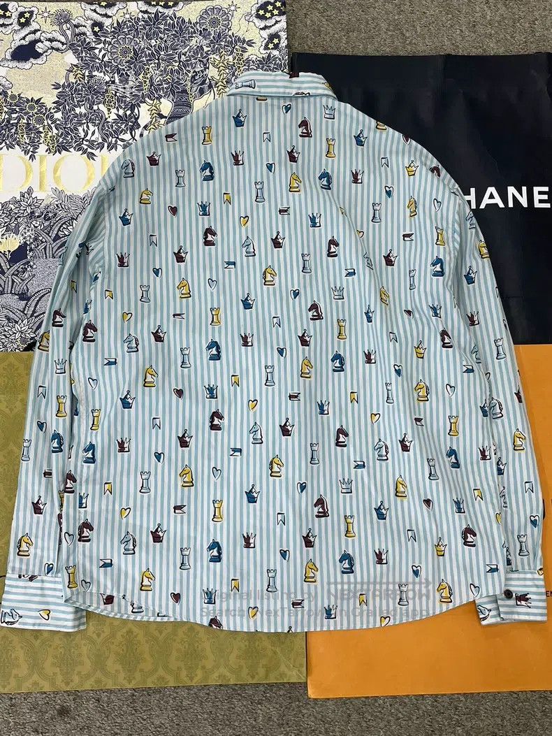 Hermes Hermes Blue Striped Horse Head Printed Shirt Top Size XS / US 0-2 / IT 36-38 - 3 Thumbnail