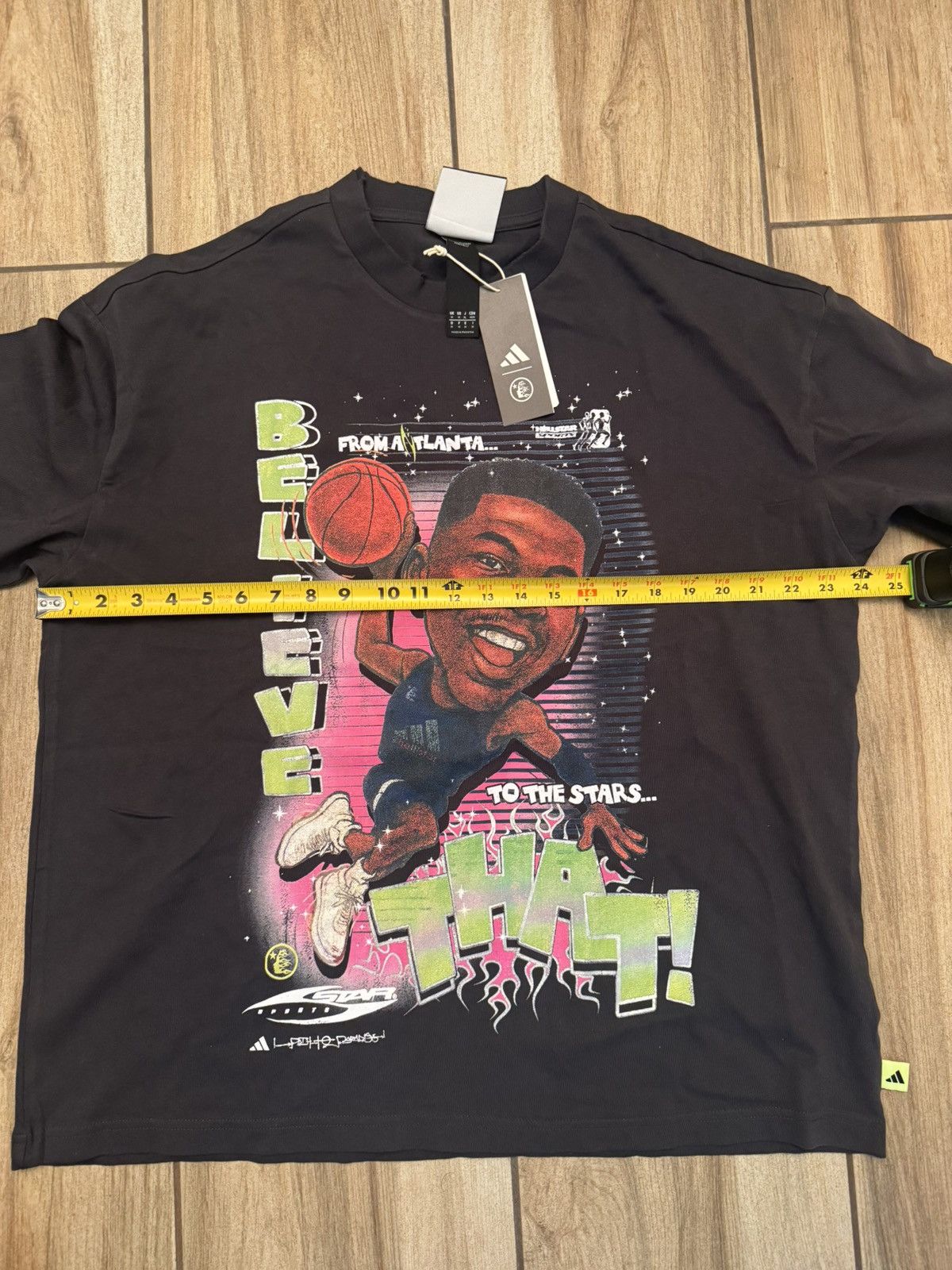 HELLSTAR Hellstar x Adidas x Anthony Edwards Believe That T-shirt M Size US M / EU 48-50 / 2 - 6 Thumbnail