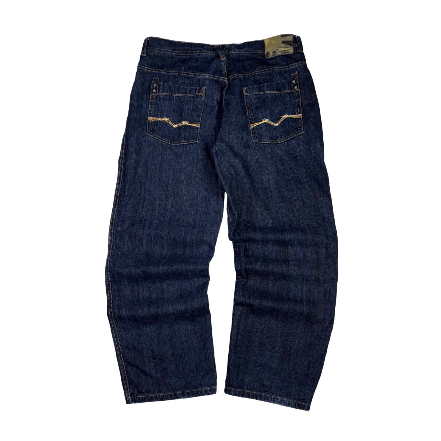 Vintage VINTAGE Sive Jungle & Co. Jeans Dark Wash Relaxed Fit 38x33 Mens Jeans 5-Pocket Denim Cotton Wide-Leg Hip Hop City Modern Vintage No Size US 38 / EU 54 - 2 Thumbnail