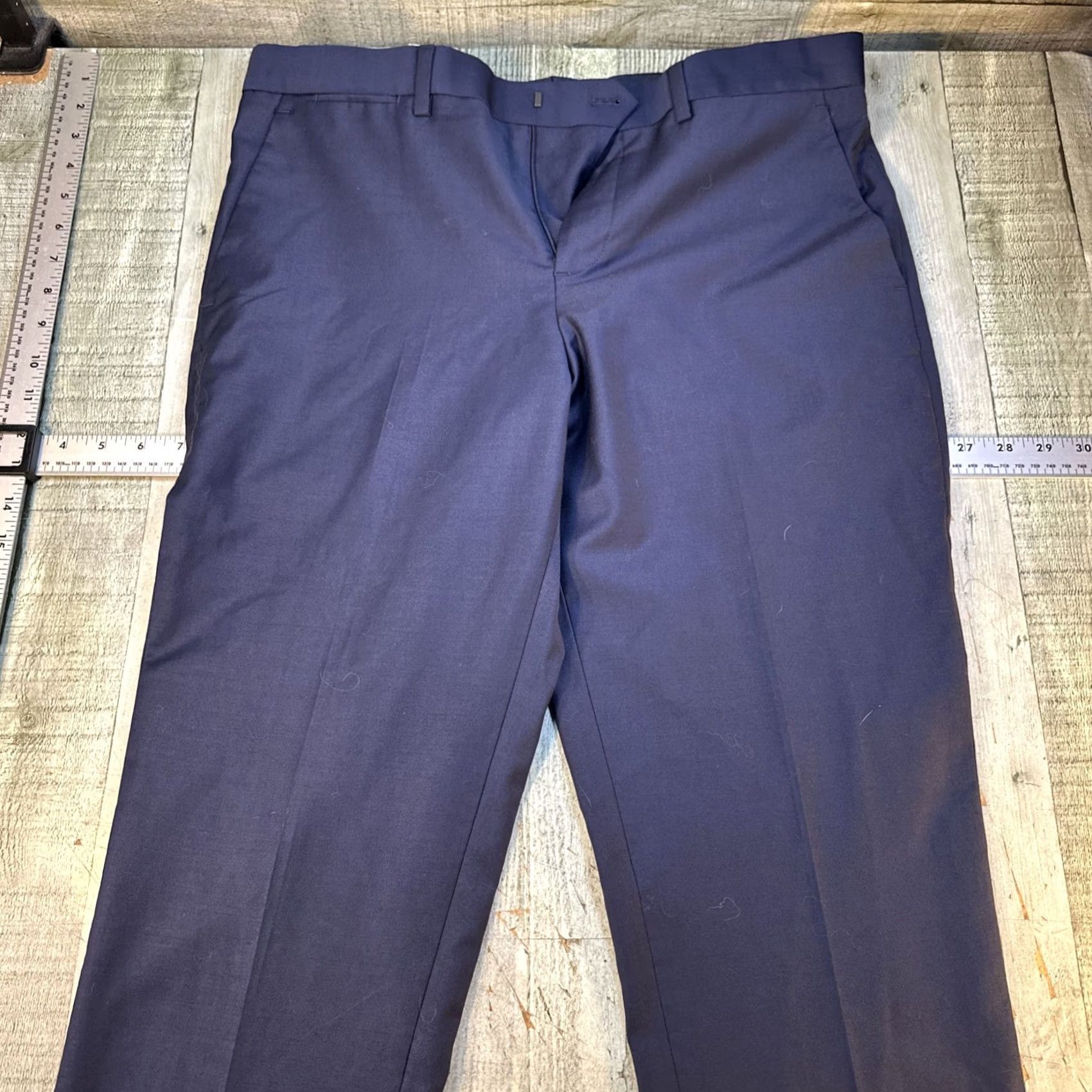 Express Express Blazer Suit Blue Slim Fit 2-Button Short Jacket Men 36 Regular Pants 32x30 Cotton Blend Weave Sports Theme Size US 36 / EU 52 - 7 Thumbnail