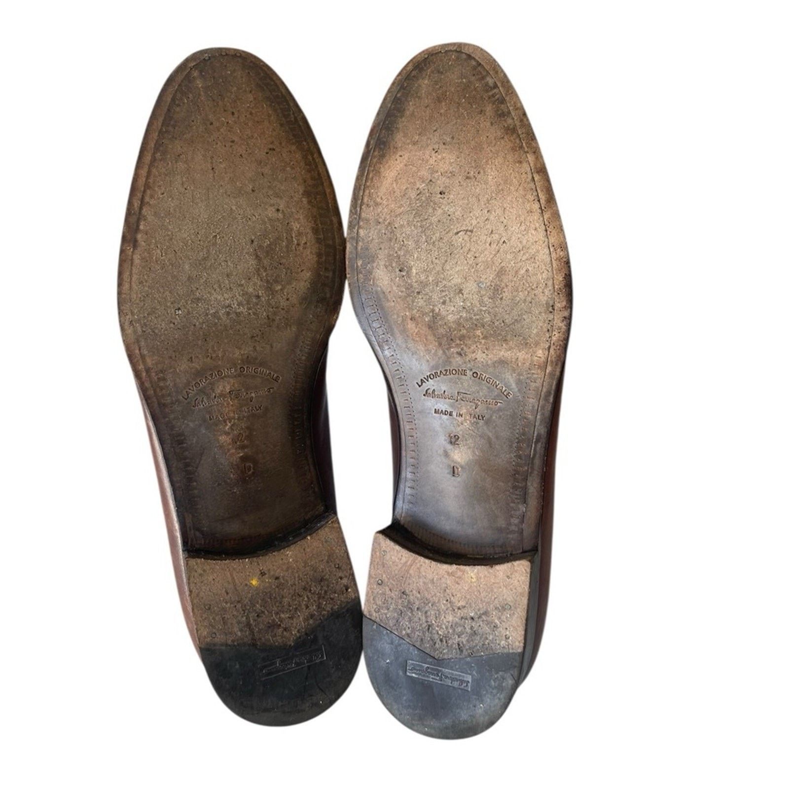 Salvatore Ferragamo Salvatore Ferragamo men's leather Venetian loafers Size:12 D Size US 12 / EU 45 - 6 Thumbnail