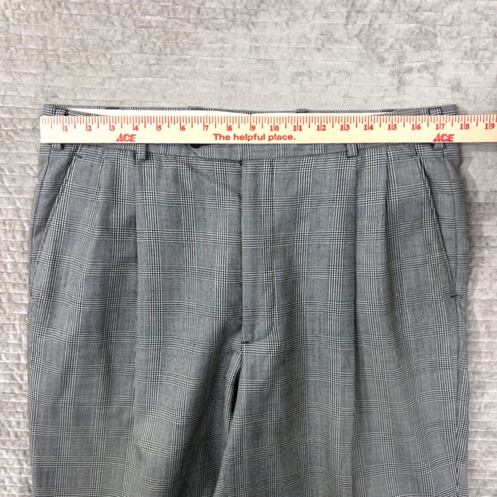 Brooks Brothers Brooks Brothers 346 wool cashmere glen plaid pleated cuffed pants grey 35x30 Size US 35 - 6 Thumbnail