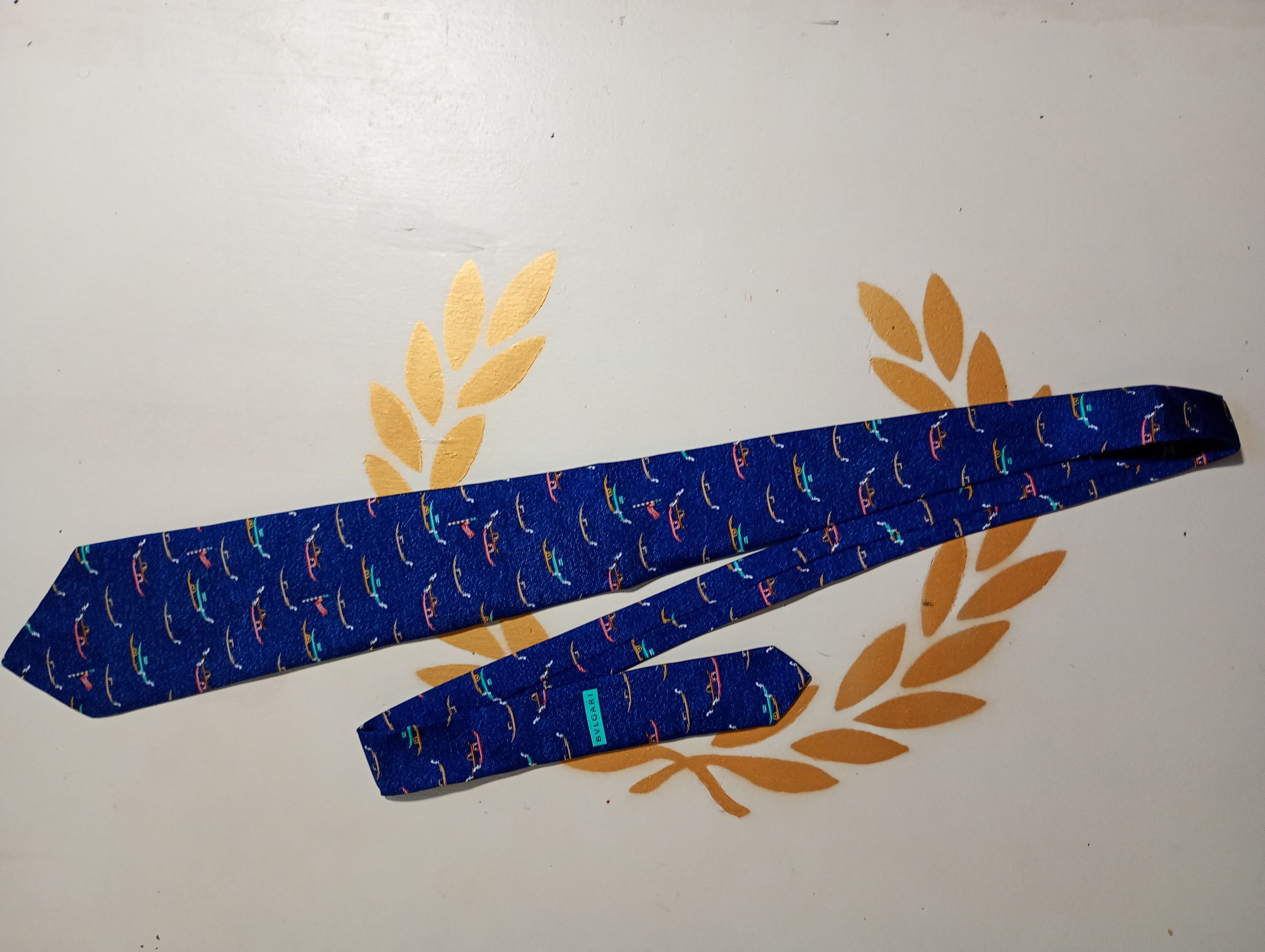 Bvlgari Bvlgari Hand Made Silk Tie Vintage 90/s Size ONE SIZE - 1 Thumbnail