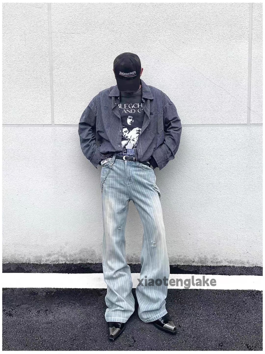 Japanese Brand Outdoor utility punk yuppie grunge ripped work jeans Size US 30 / EU 46 - 6 Thumbnail