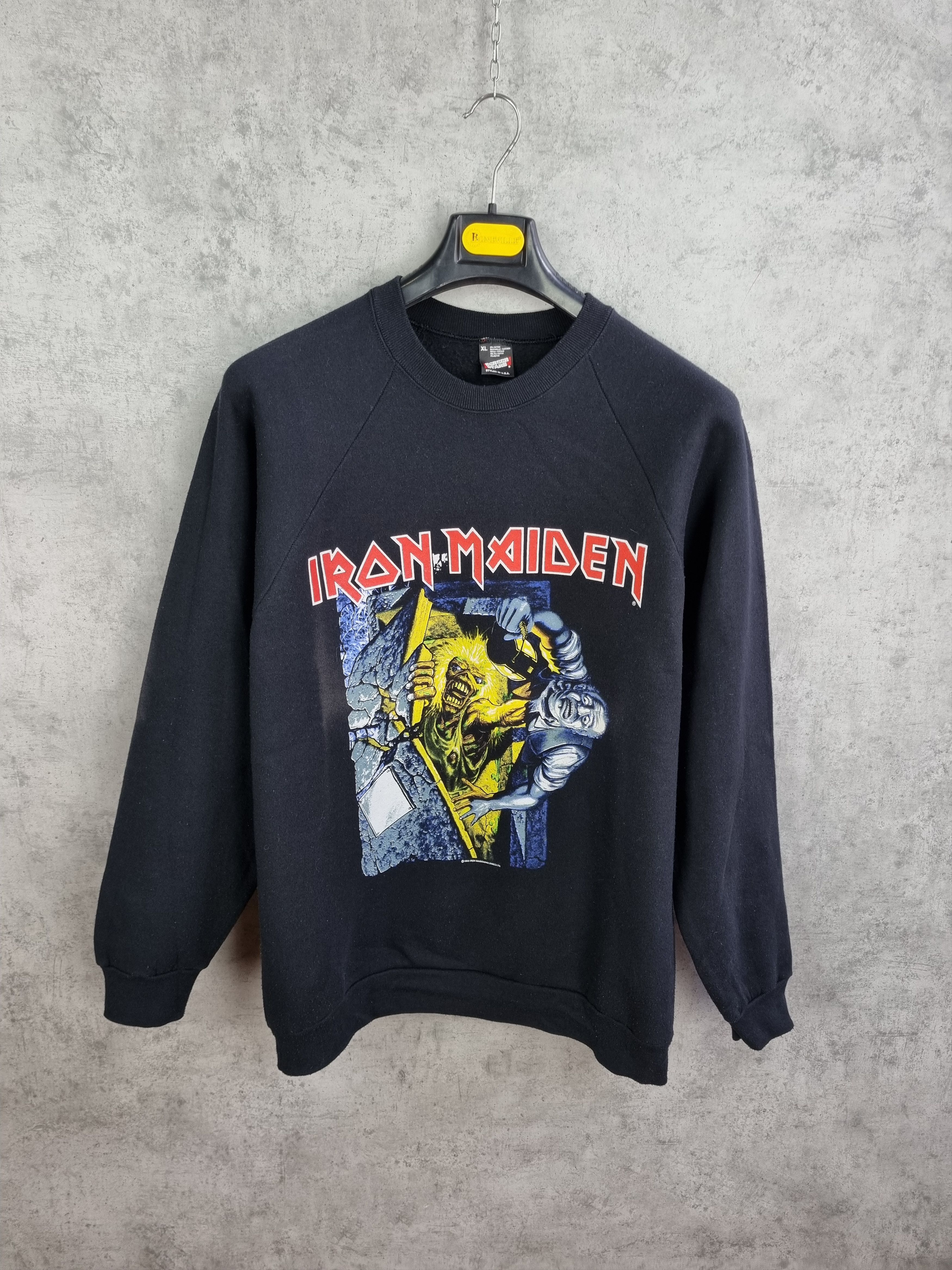 Iron Maiden × Vintage 90s Iron Maiden Big Print Vintage Hoodie Size US XL / EU 56 / 4 - 17 Thumbnail