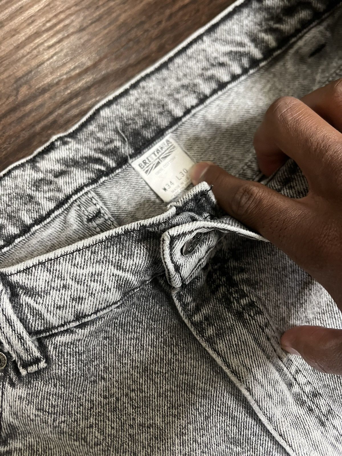 Vintage Grey Vintage Denim Jeans Size US 32 / EU 48 - 2 Thumbnail