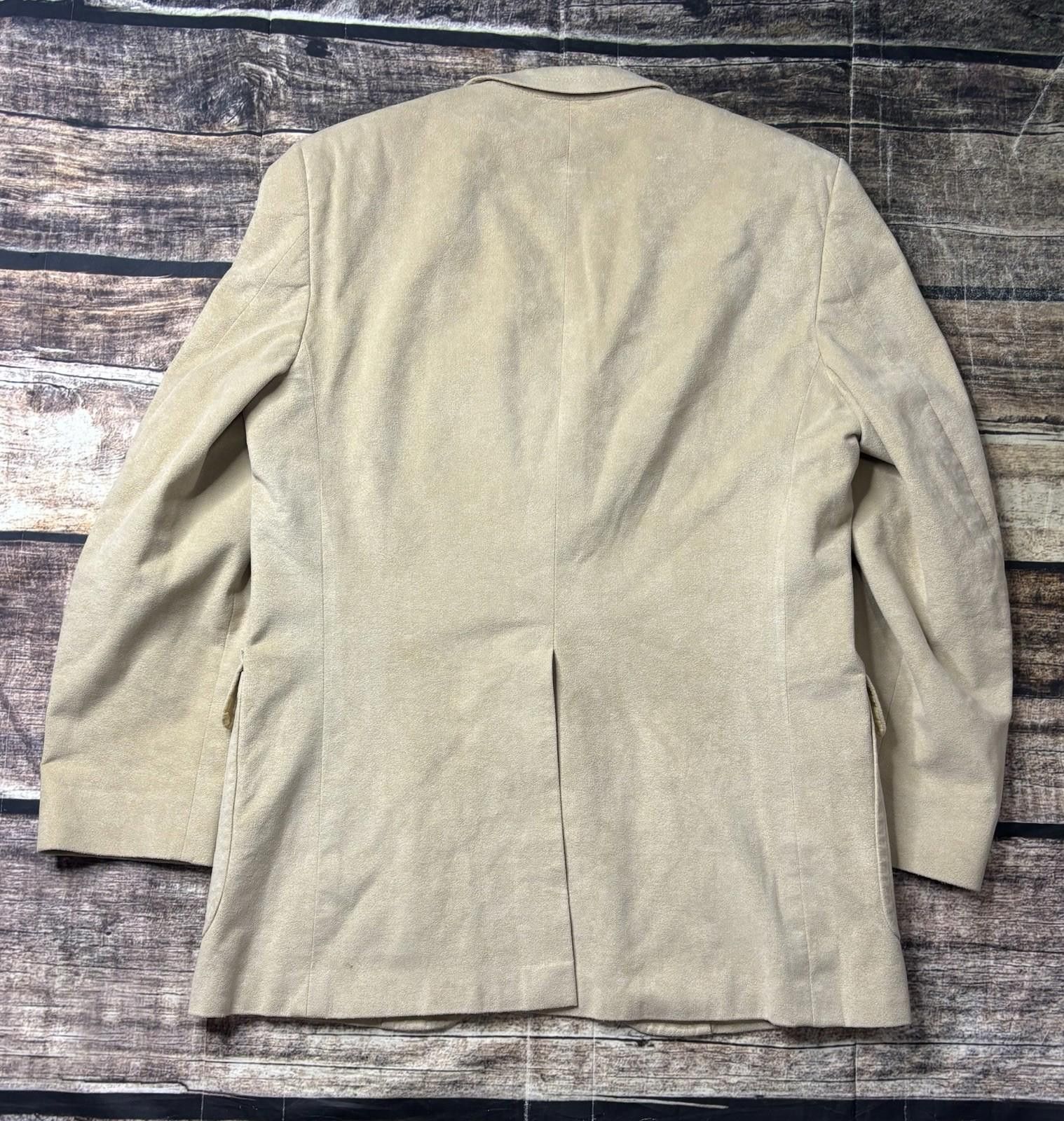 Other 80s Kingsridge Imperial Suede Blazer Jacket Men's 40R Beige Size 40R - 3 Thumbnail