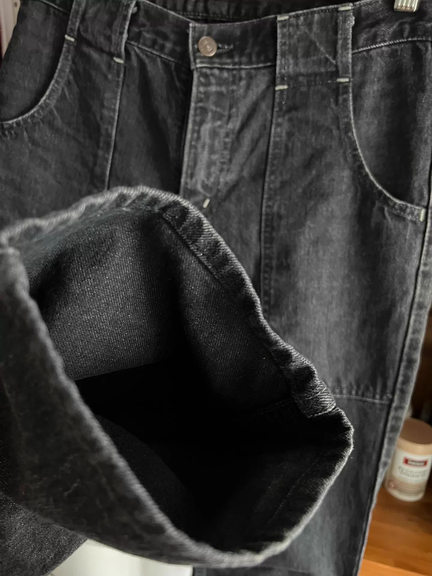 Freewheelers Freewheelers Japanese Vintage Black Denim Straight Jeans 32 Size US 32 / EU 48 - 4 Thumbnail