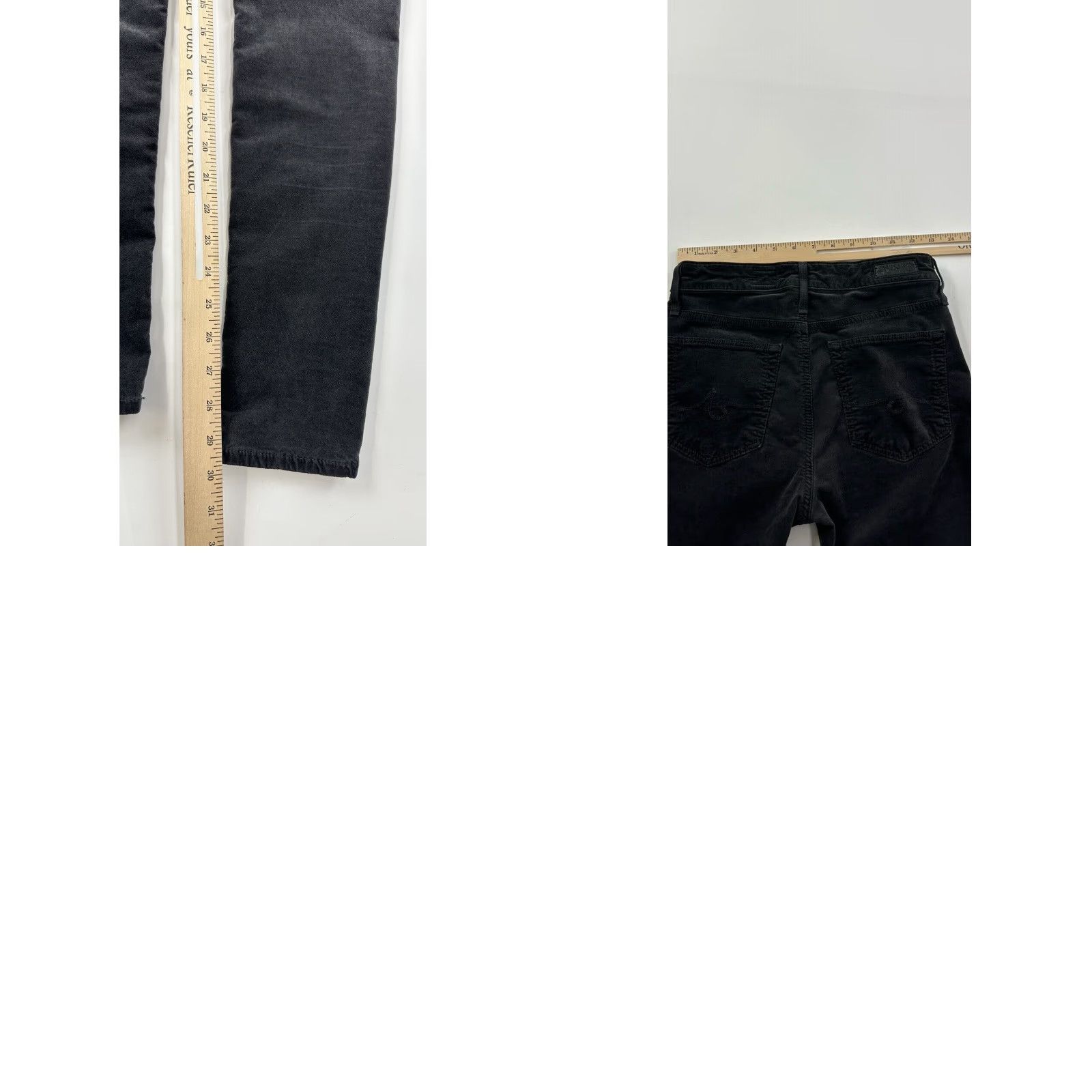 Velvet AG Adriano Goldschmied Pants Womens 26 Black Velvet The Farrah Skinny Jeans Slim Straight 30in Inseam Womens Size 26" / US 2 / IT 38 - 8 Thumbnail