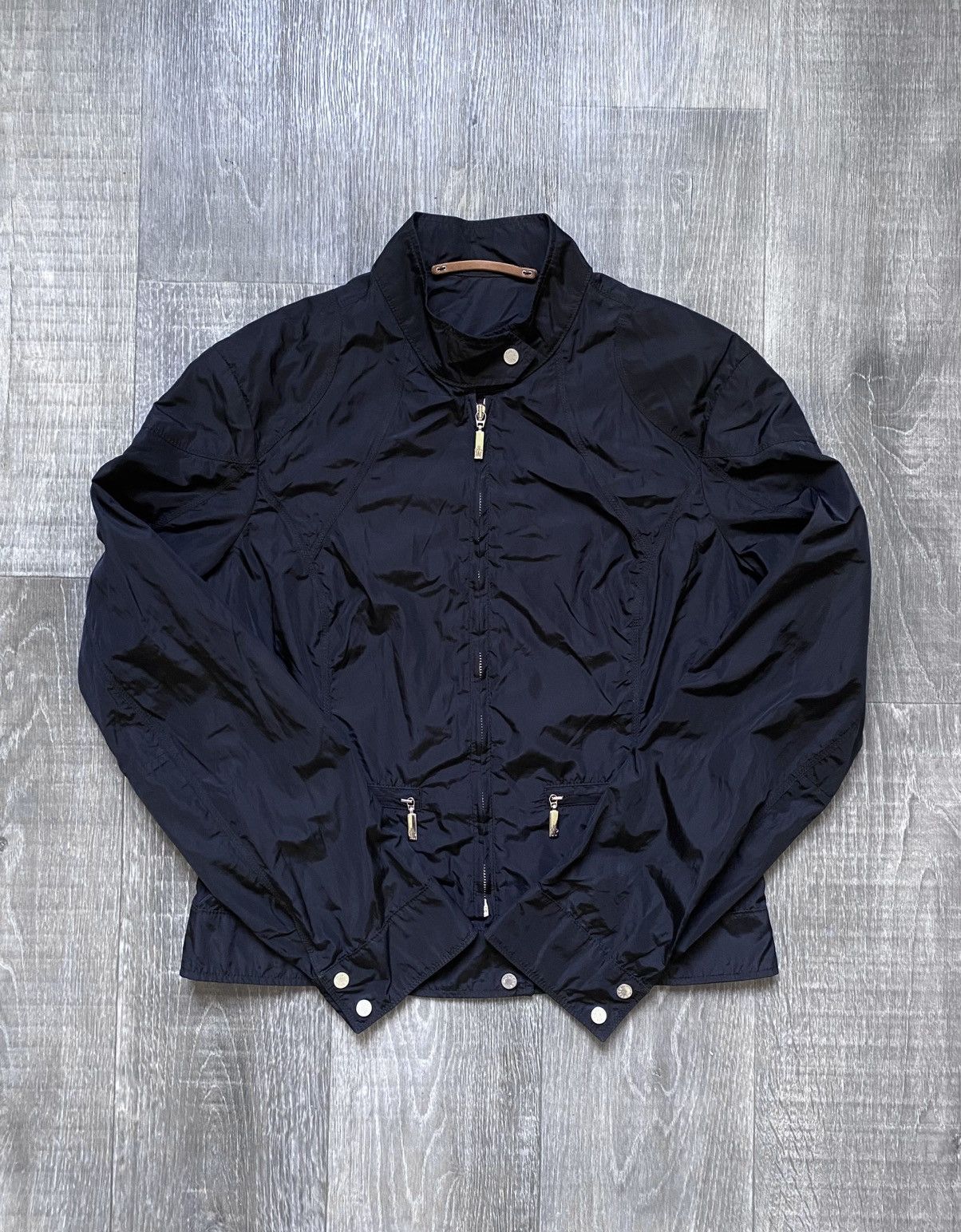 Moncler Womens Moncler Black Nylon Shimmer Lightweight Jacket Blazer Size XS / US 0-2 / IT 36-38 - 6 Thumbnail