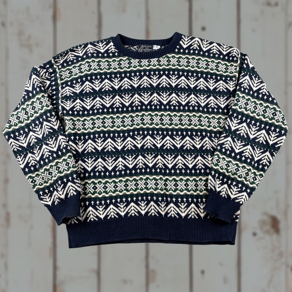Vintage VINTAGE Peconic Bay Traders Men’s XL Cotton Knit Sweater Made In USA 90s EUC Size US XL / EU 56 / 4 - 1 Thumbnail