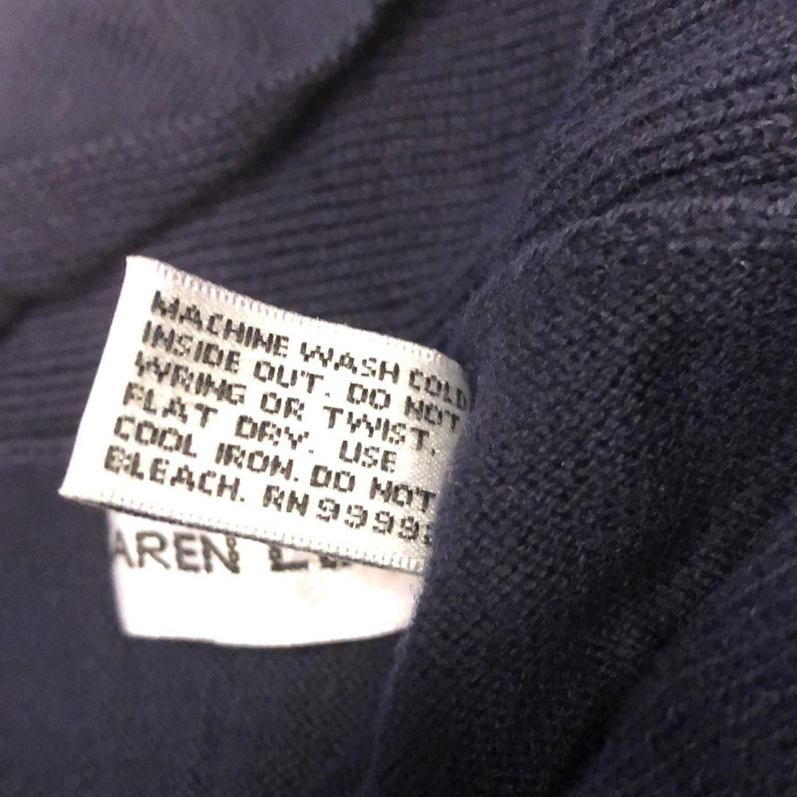 Other Karen Lessly Navy Crop Sweater v neck bow cotton blend SZ L Size L / US 10 / IT 46 - 5 Thumbnail