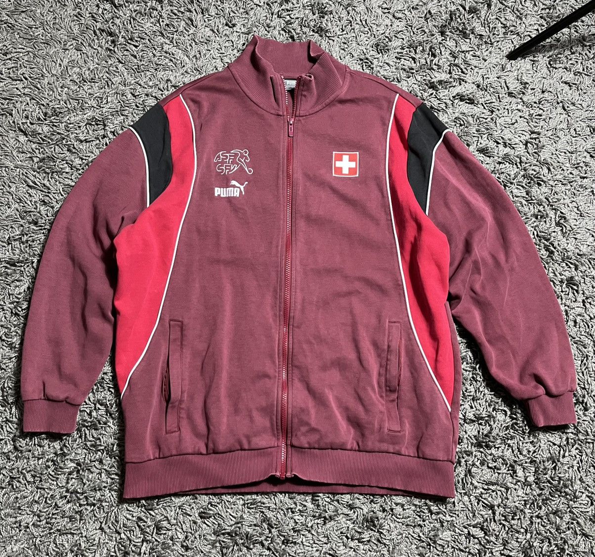 Puma PUMA SUISSE FOOTBALL TEAM COTTON TRACKSUIT JACKET Size US XL / EU 56 / 4 - 1 Thumbnail
