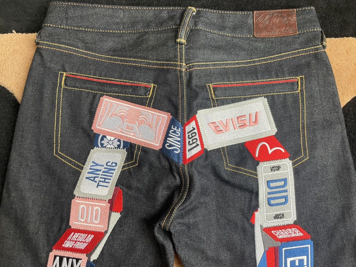 Evisu × Vintage EVISU embroidery daicock jeans size:26 Size 31" - 8 Thumbnail