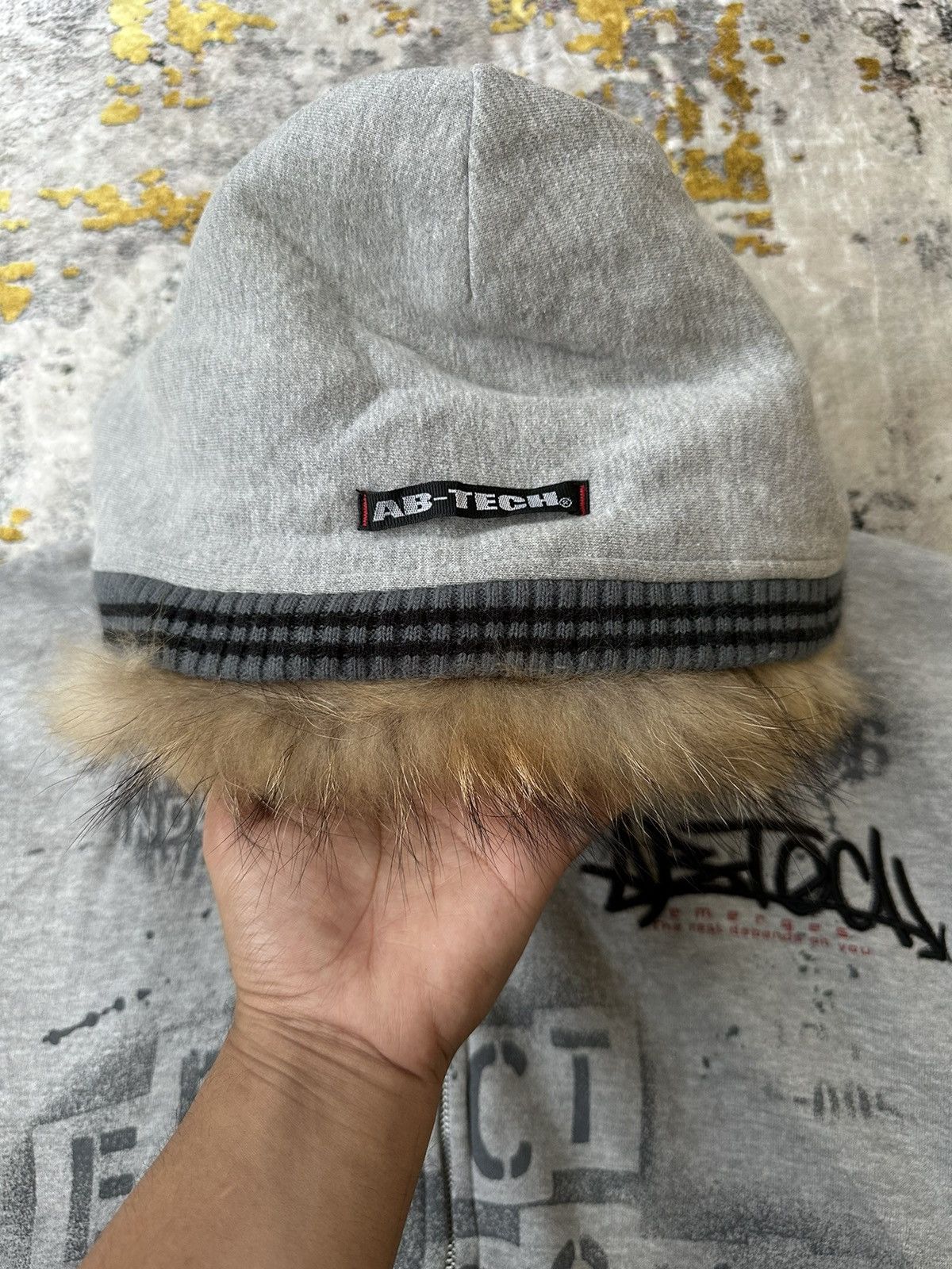 20471120 SICK TRASHED FUR ZIP HOODIE POEM EMBROIDERY IFSIX LGB STYLE Size US XL / EU 56 / 4 - 8 Thumbnail