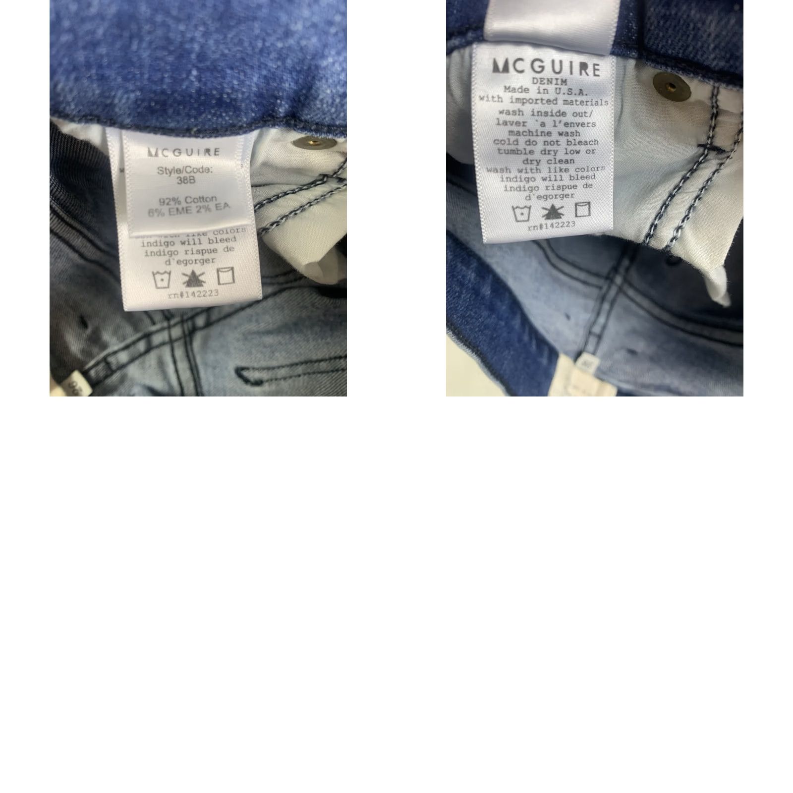 Denime McGuire Distressed Denim Blue Jeans Women's Size 26 Style 38B Size 26" / US 2 / IT 38 - 8 Thumbnail