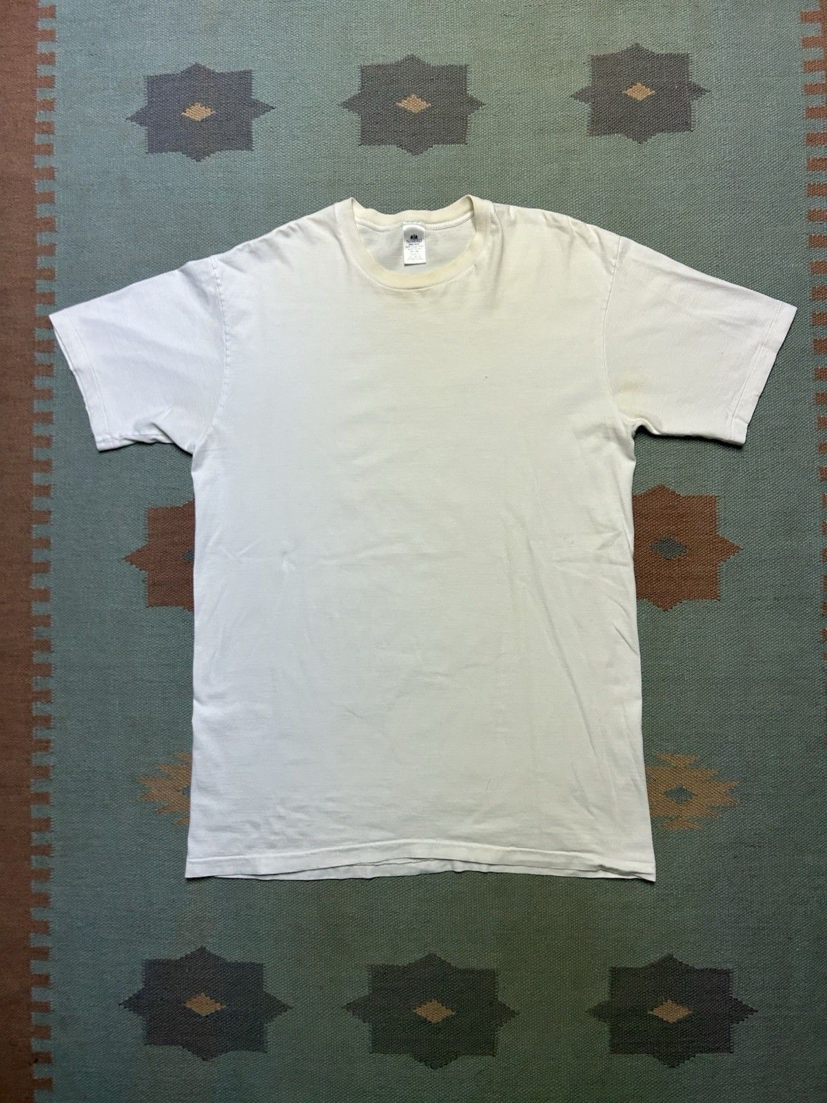 Vintage blank white t shirt Stafford soft cotton single stitch XL T Size US XL / EU 56 / 4 - 1 Thumbnail