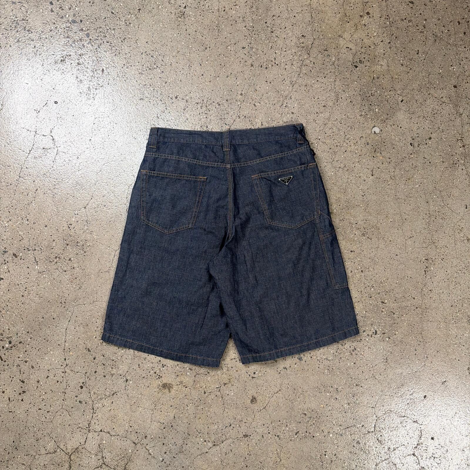Prada Prada Chambray Denim Bermuda Shorts Size US 33 - 4 Thumbnail