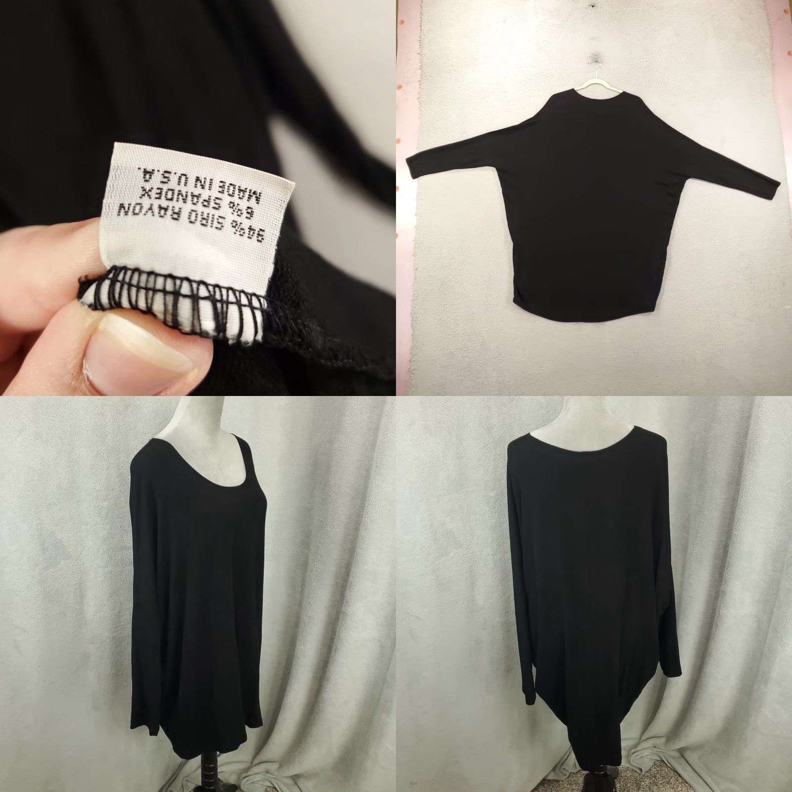 Vintage Bryn Walker Dress Womens Large Black Oversized Knee Length Lagenlook Minimalist Dress Size L / US 10 / IT 46 - 8 Thumbnail