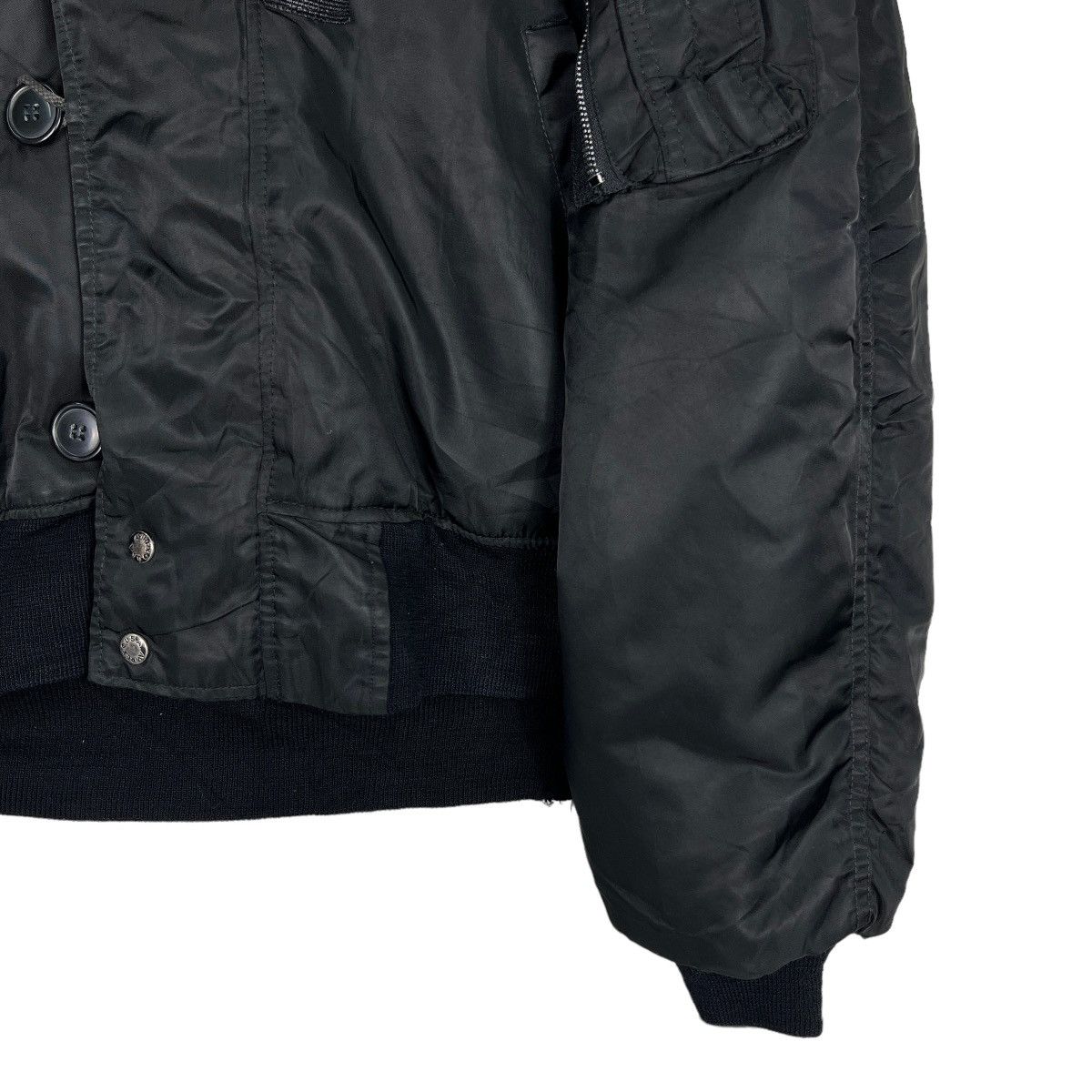 Avirex 🔥 VINTAGE AVIREX US AIR FORCE FUR HOODIE BOMBER JACKET Size US L / EU 52-54 / 3 - 5 Thumbnail