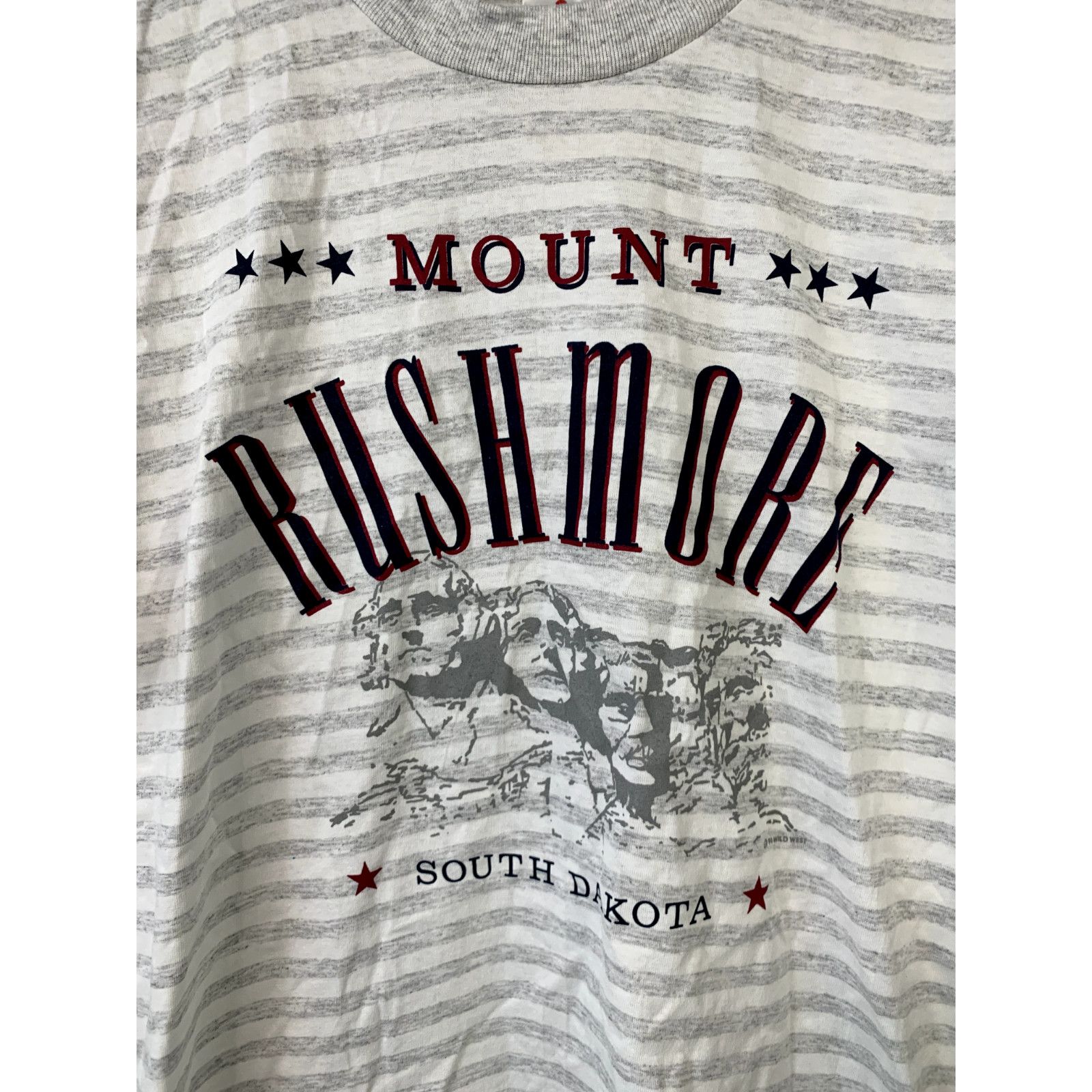 Vintage Vintage Mount Rushmore Shirt Tee 1991 Gray Striped T-Shirt L Size US L / EU 52-54 / 3 - 2 Thumbnail