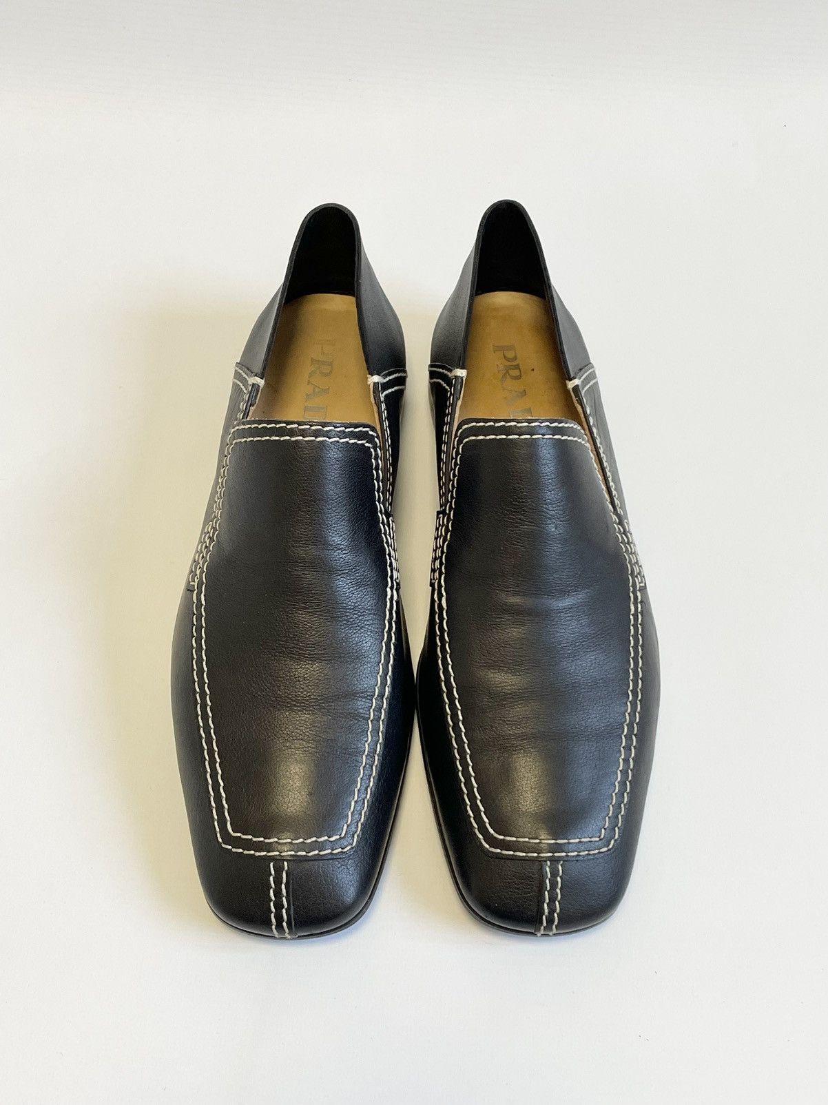 Prada Early 2000s Square Toe Loafers | Grailed 