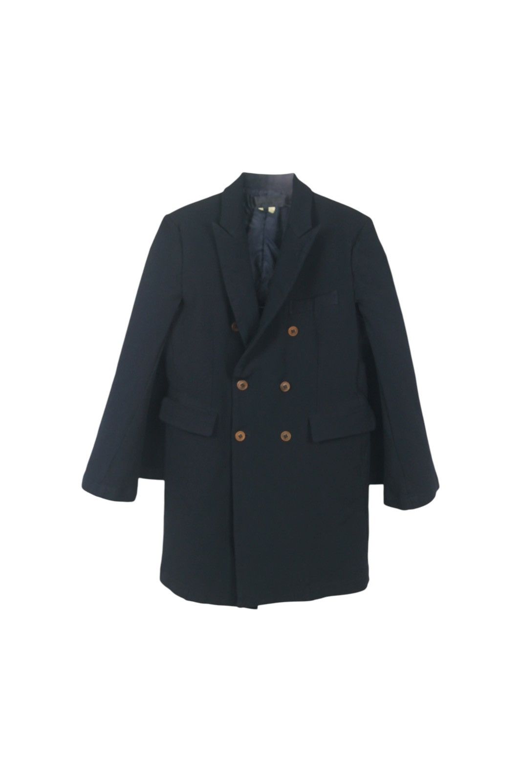 Comme des Garcons COMME des GARCONS 12SS Double Cape Jacket – Navy Size M / US 6-8 / IT 42-44 - 2 Thumbnail