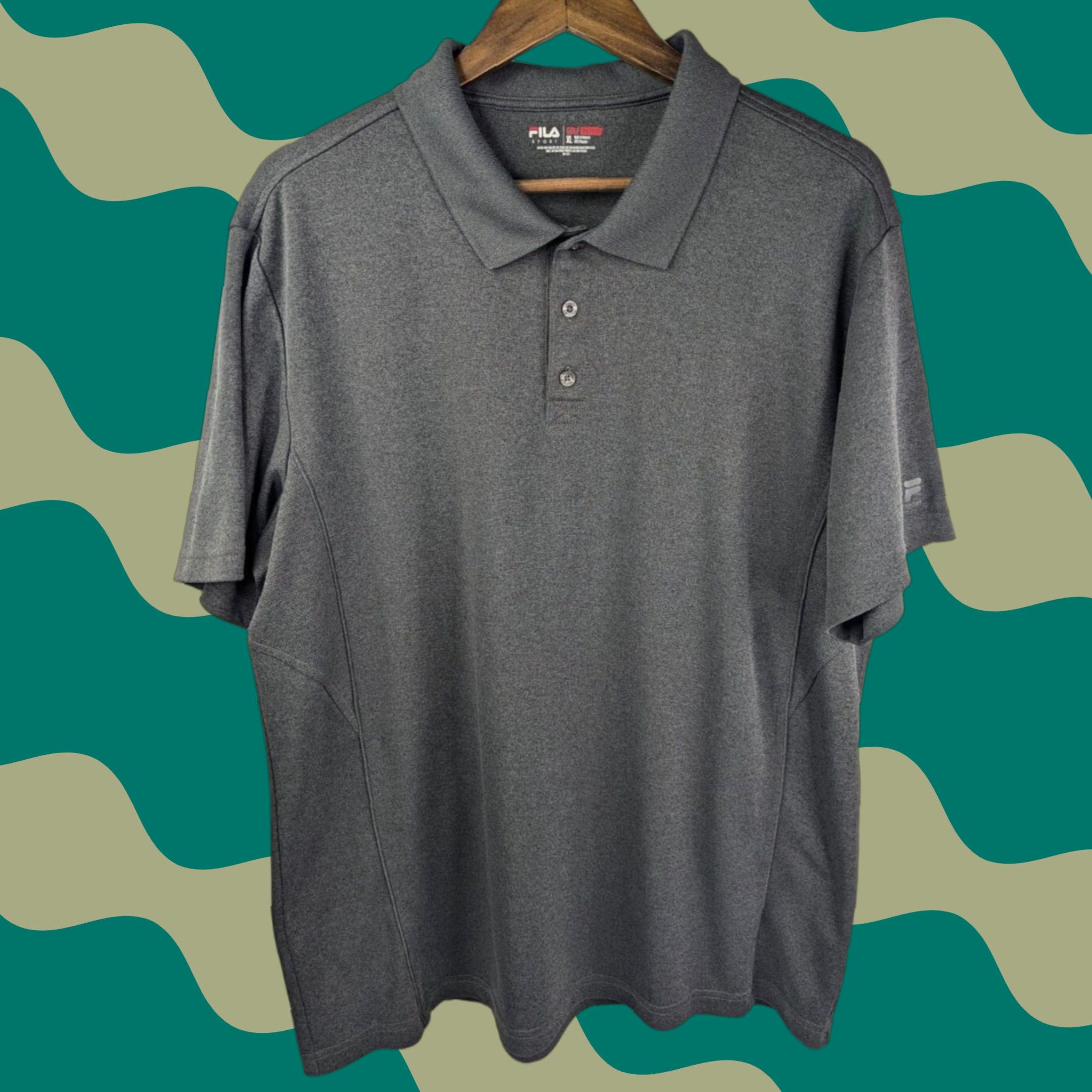Fila FILA Sport Golf Polo Shirt Men’s XL Short Sleeve Athletic Fit Dark Gray Shirt Regular Man Size US XL / EU 56 / 4 - 1 Thumbnail