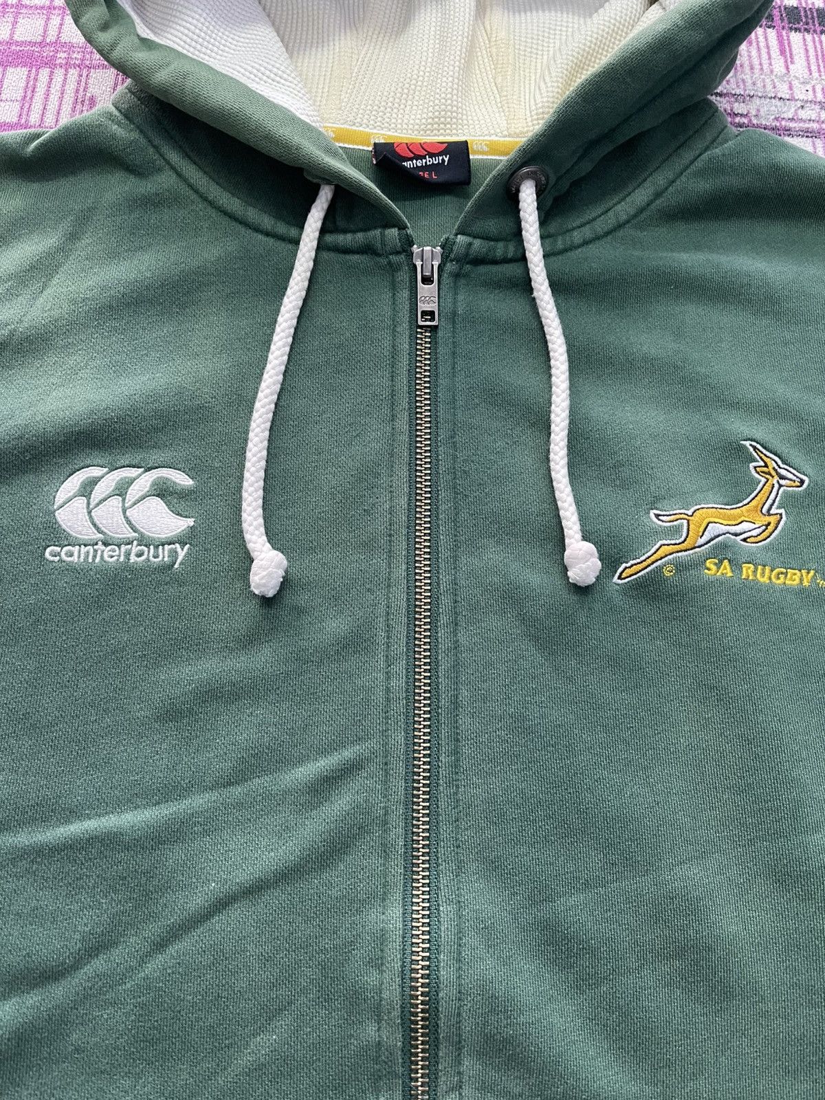 Canterbury of New Zealand VINTAGE CANTERBURY SOUTH AFRICA RUGBY ZIPPER UP VERY RARE Size US L / EU 52-54 / 3 - 2 Thumbnail