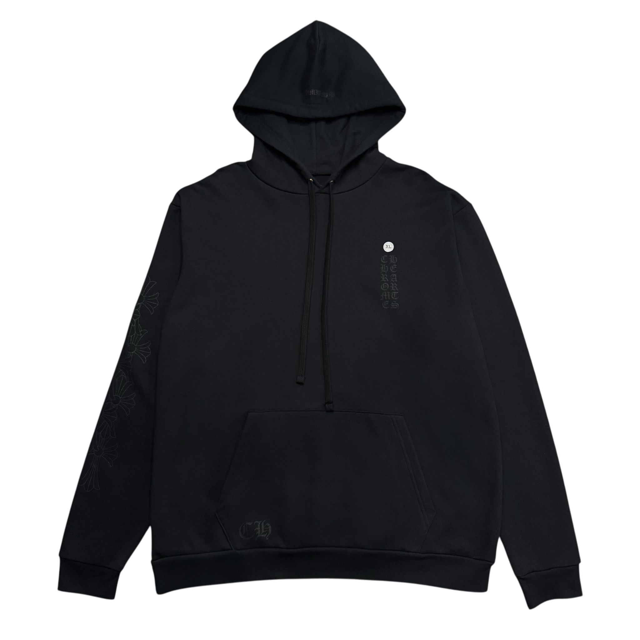 Miami Exclusive Vertical Logo Hooded Sweatshirt Black