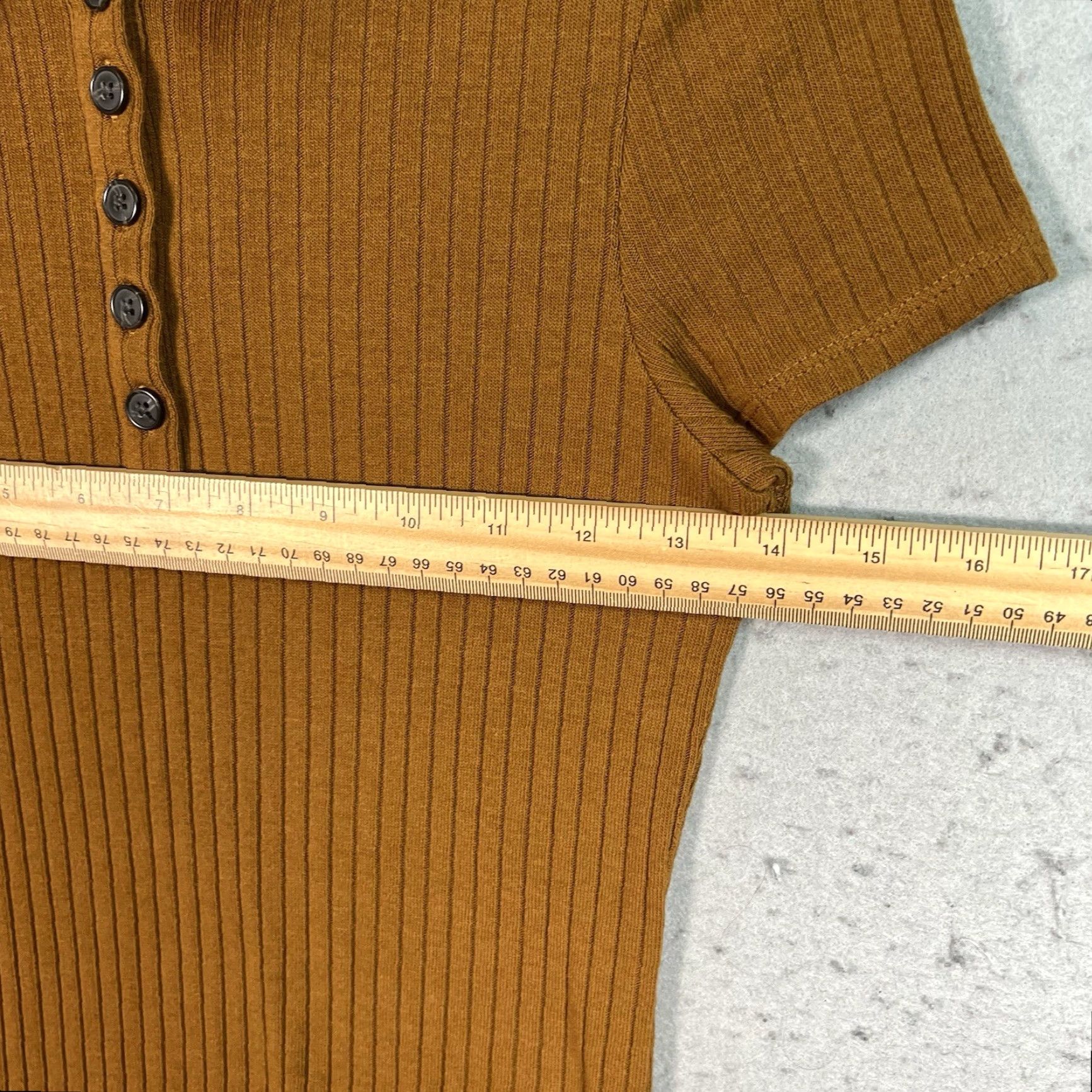Madewell VINTAGE Madewell Ribbed Polo Knit Mini Dress Shirt Womens Small Brown Size S / US 4 / IT 40 - 3 Thumbnail