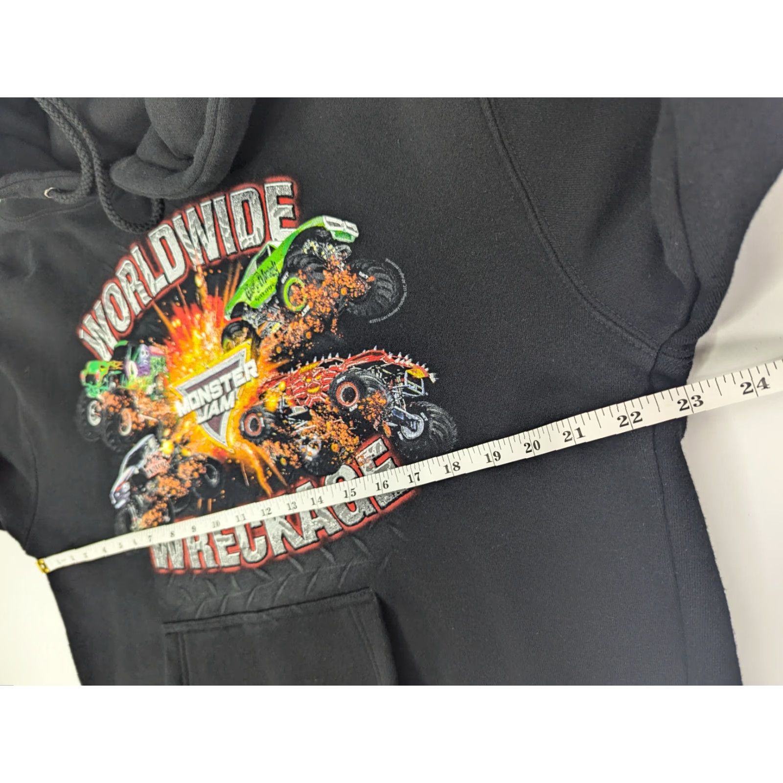Vintage VINTAGE Monster Jam Worldwide Wreckage Event Black Hoodie Size Medium Baggy Loose Fit Size US M / EU 48-50 / 2 - 7 Thumbnail