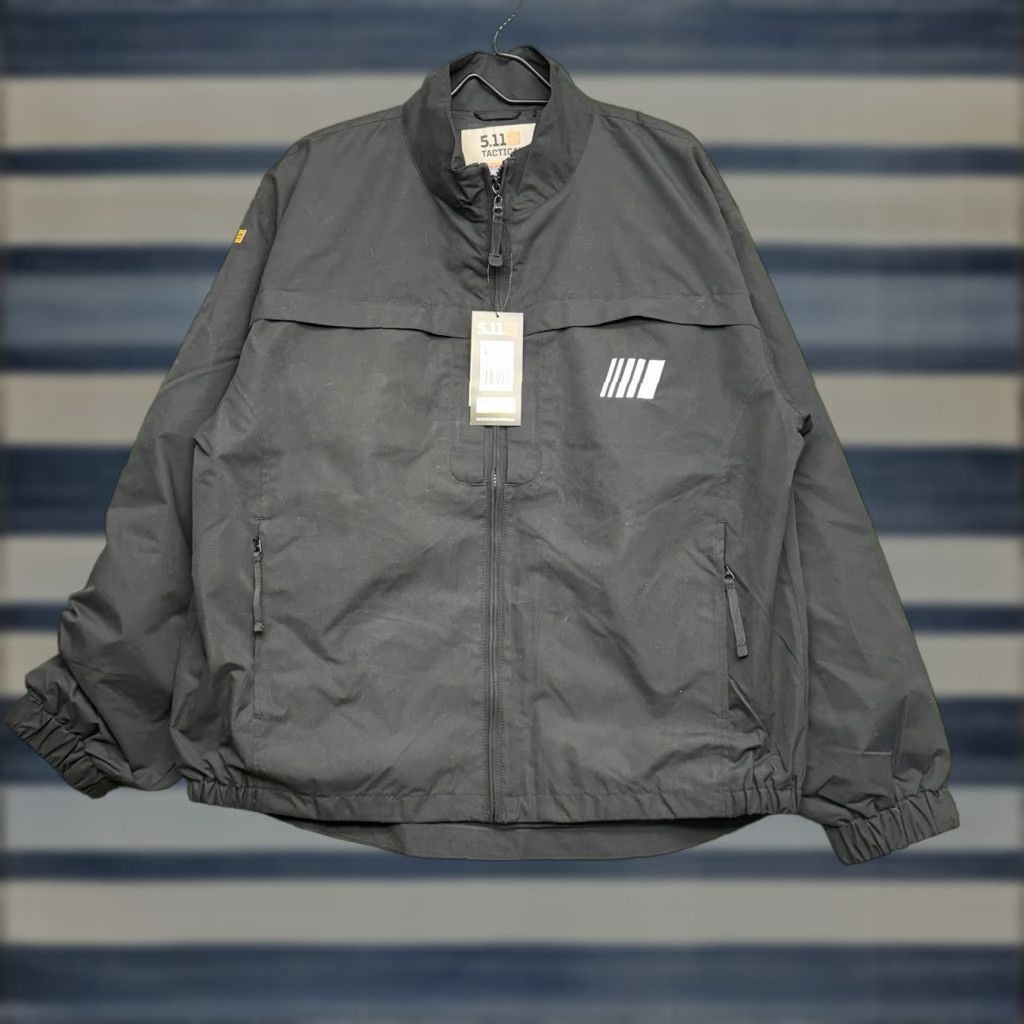 5.11 TACTICAL Jacket Large Windbreaker Long Sleeve Workwear NWT Black Mens