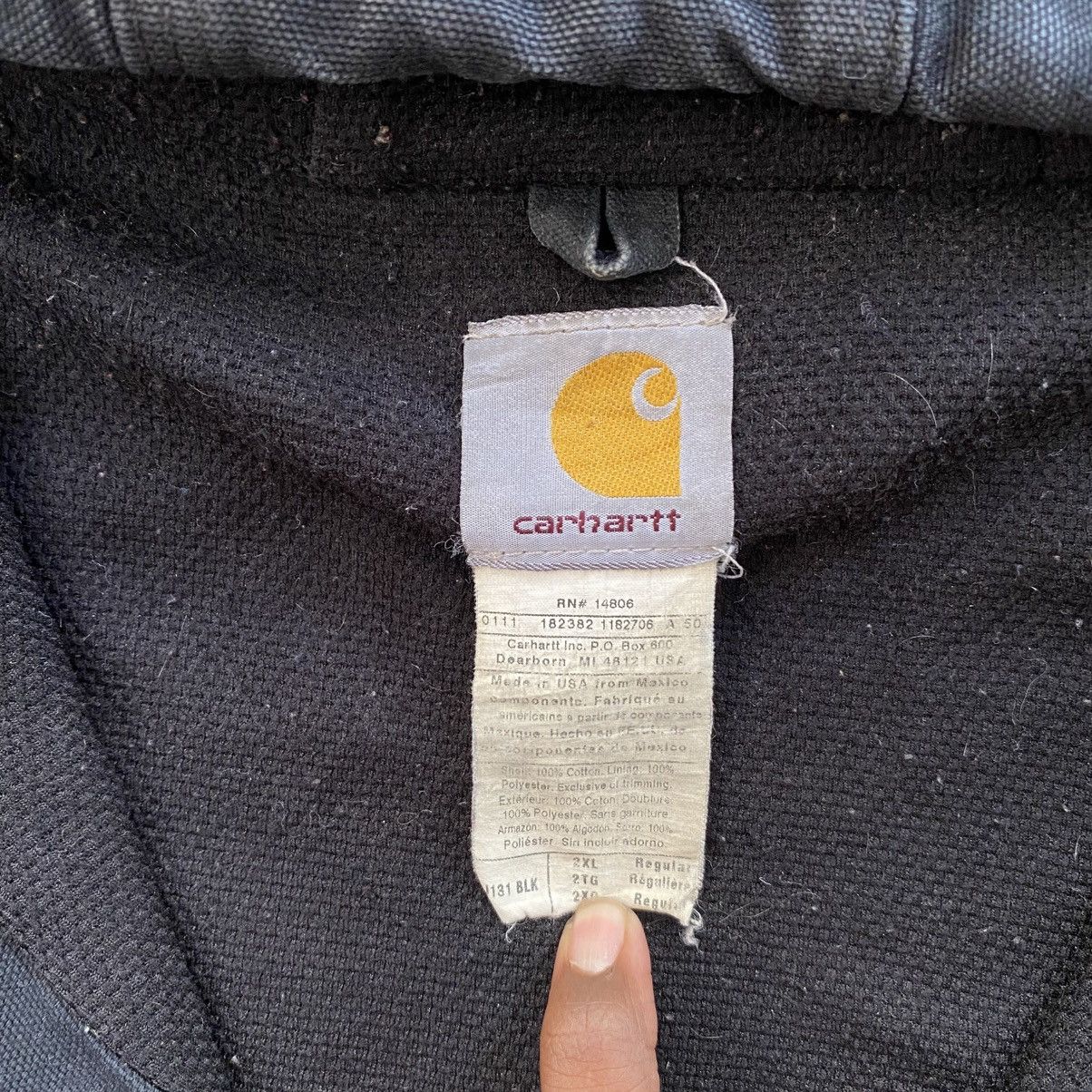 Carhartt Vintage Carhartt Faded Black Hooded Jacket Size US XL / EU 56 / 4 - 4 Thumbnail