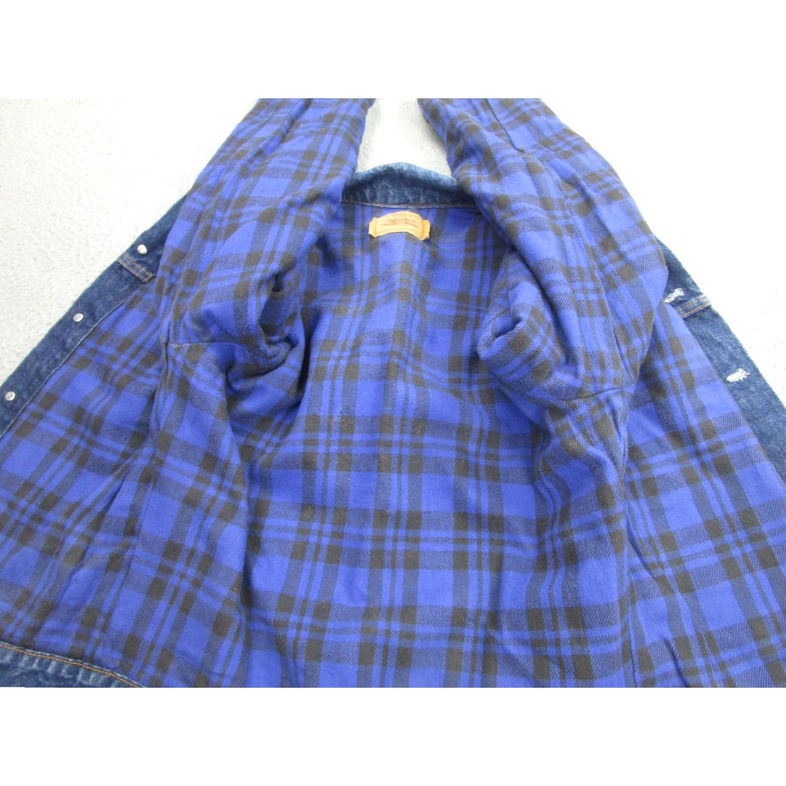 Levi's VINTAGE Levi's Denim Jacket Mens Medium Blue Flannel Lined Trucker 90s USA Size US M / EU 48-50 / 2 - 4 Thumbnail
