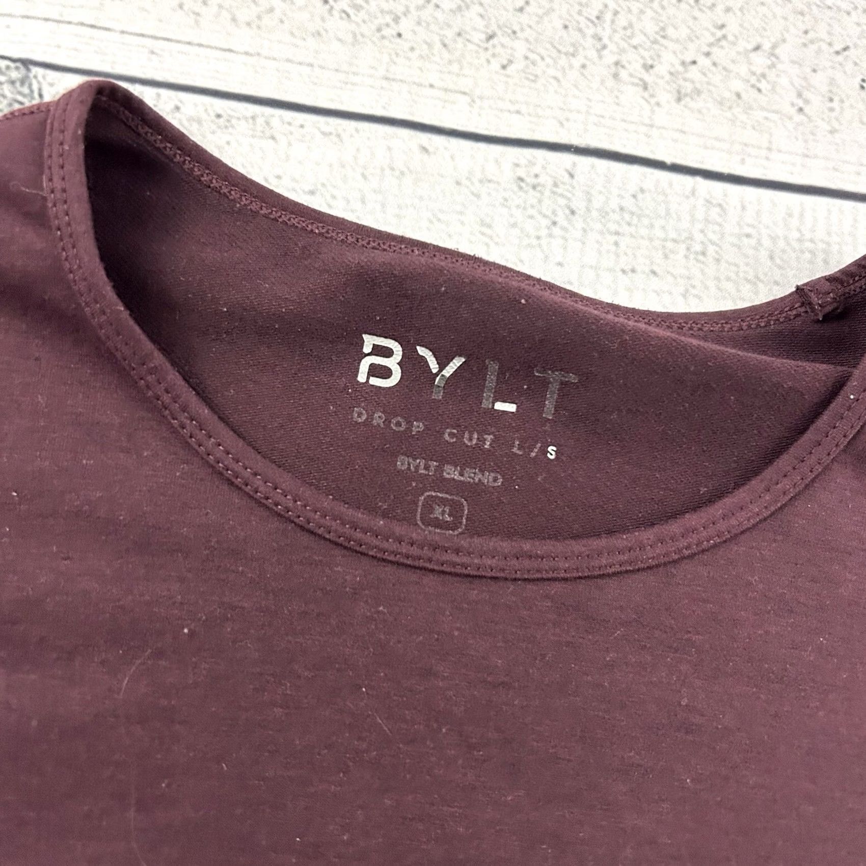 Vintage BYLT Drop Cut Long Sleeve BYLT Blend Shirt Mens XL Maroon Red Button-Up Cotton Holiday Classic Shirt Size US XL / EU 56 / 4 - 2 Thumbnail