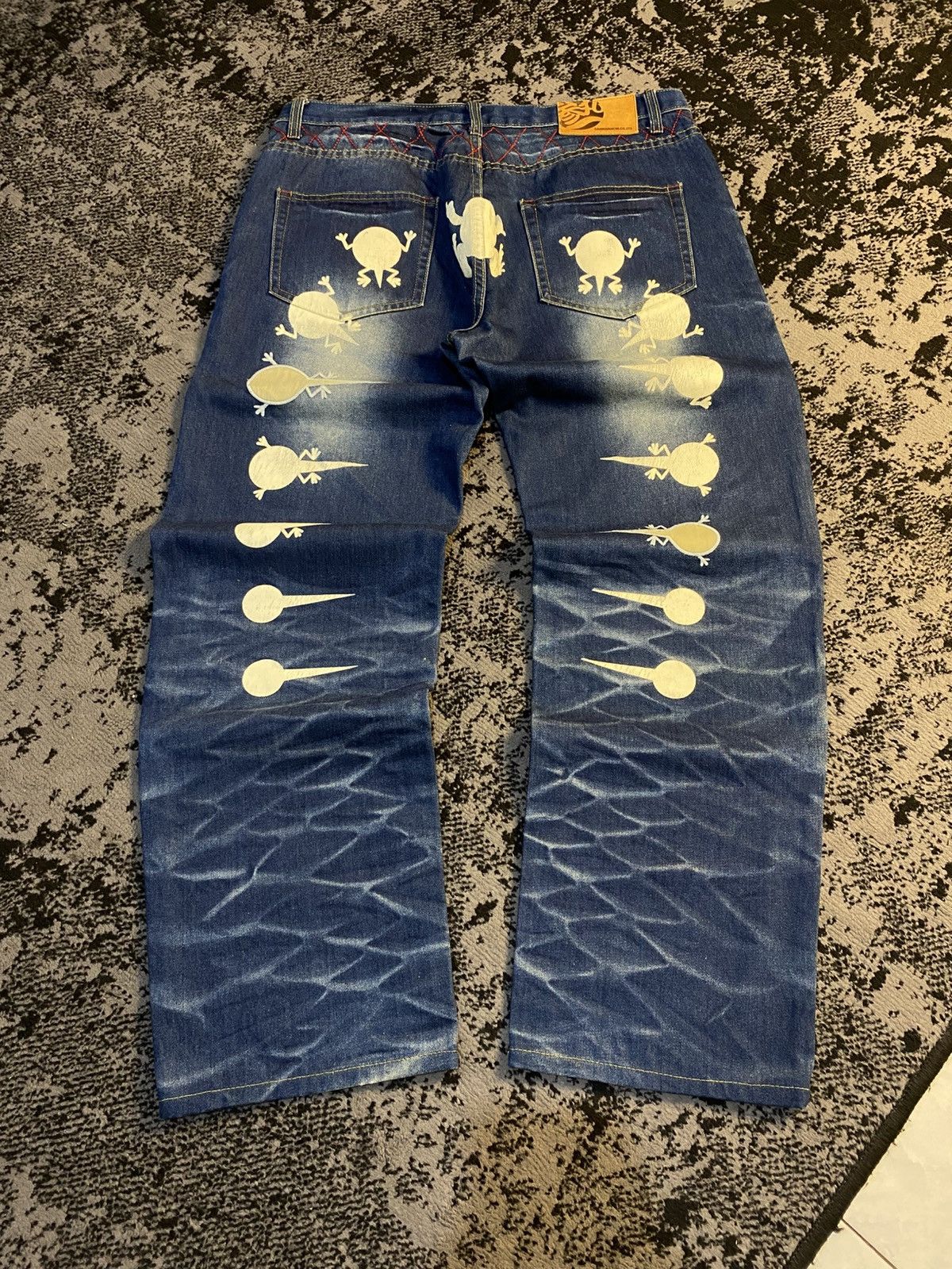 Kapital Vtg Sanmaruichi Japan Embroidery Otamajakushi Jeans 🔥 Size US 36 / EU 52 - 1 Thumbnail