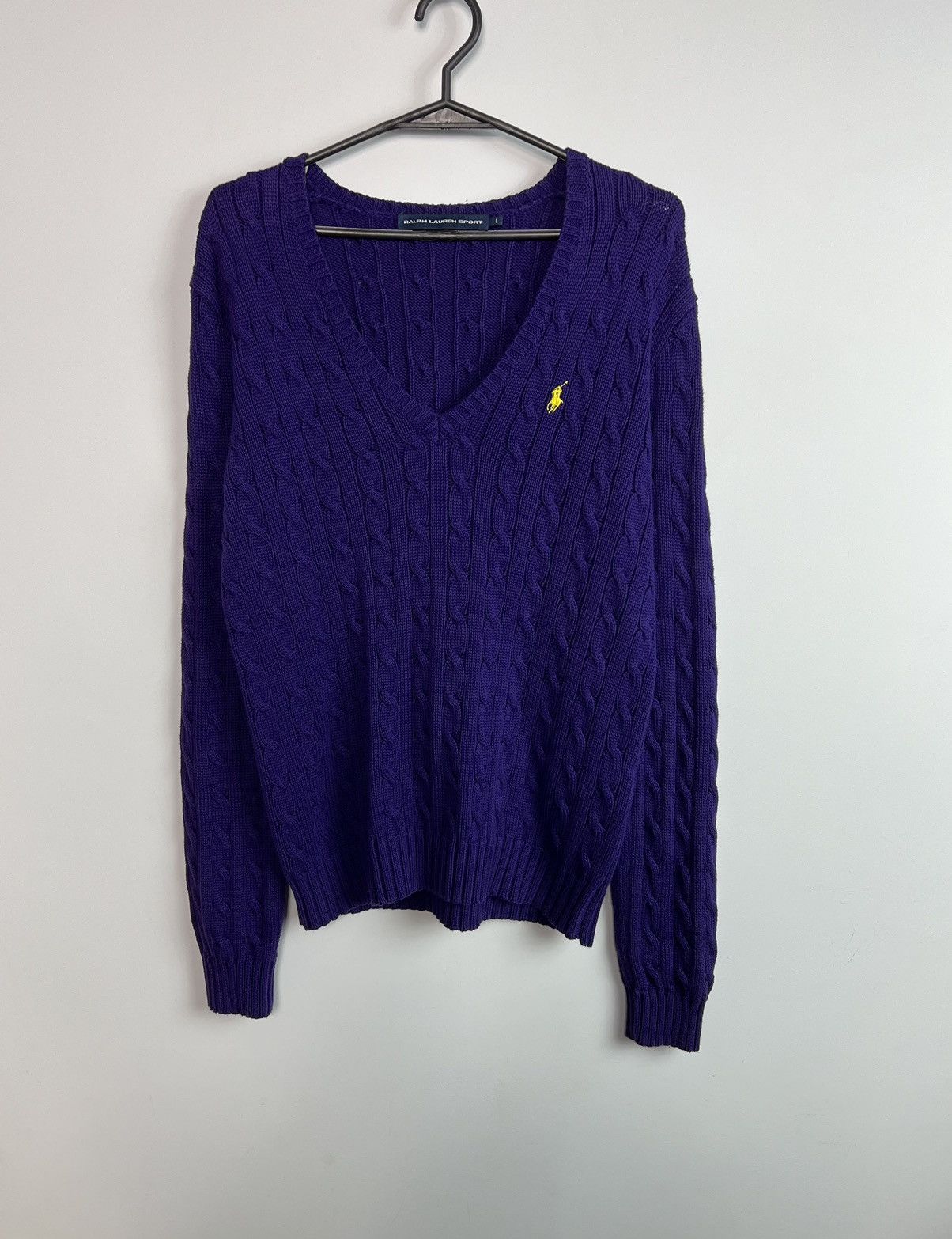 Polo Ralph Lauren × Ralph Lauren Sport Braid Sweater Ralph Lauren Sport purple women Size L / US 10 / IT 46 - 1 Thumbnail