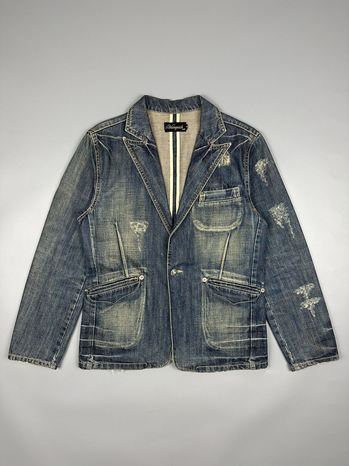 Vanquish 🔥Rare🔥Vintage Vanquish Denim Blazer Size US S / EU 44-46 / 1 - 1 Thumbnail