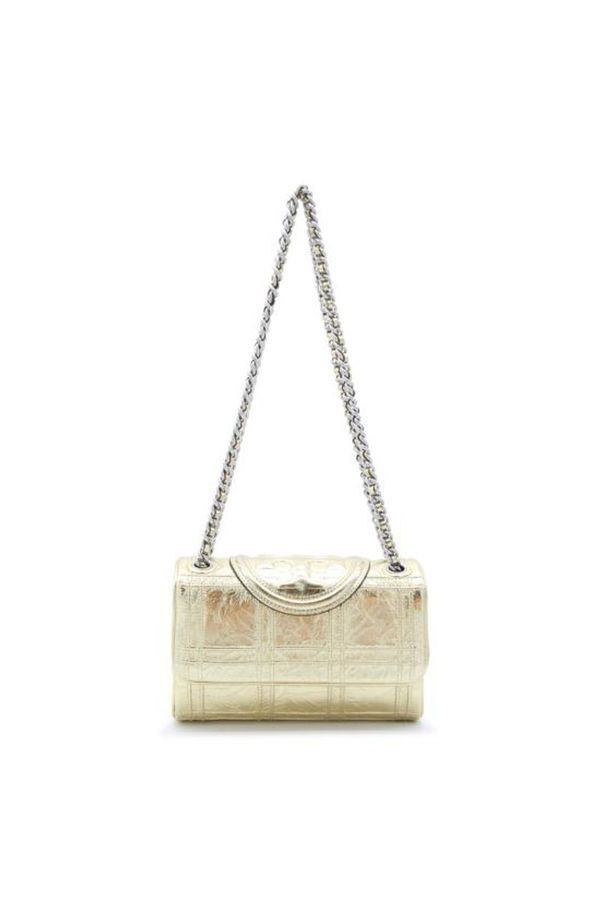 Tory Burch o1s22i1n1024 Size: OS / Fleming Small Shoulder Bag in Gold Size ONE SIZE - 1 Thumbnail