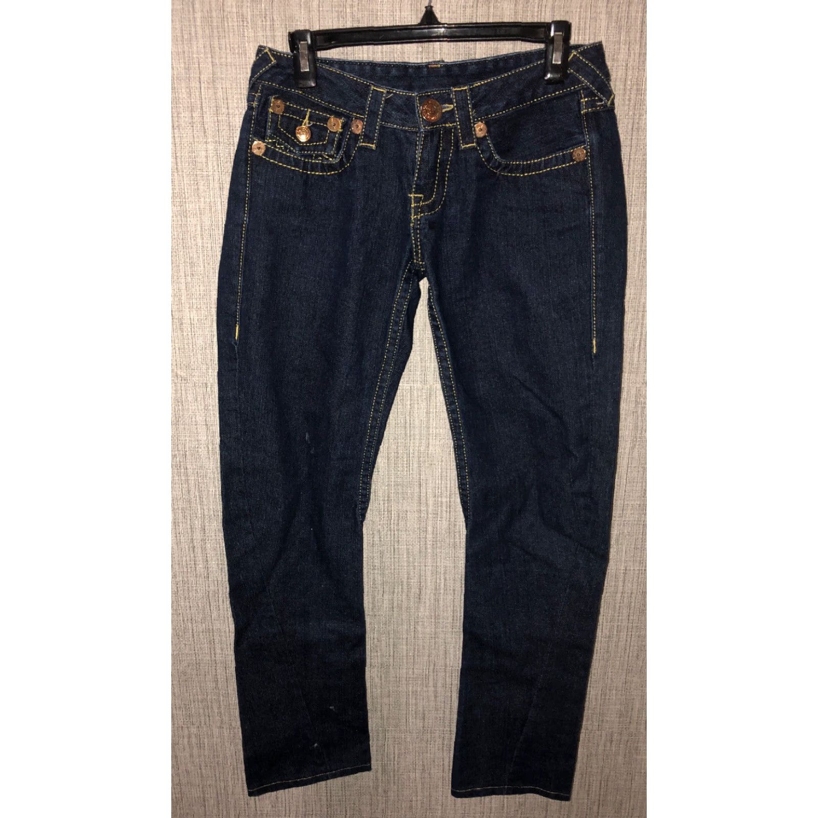 True Religion VINTAGE? No, it's not vintage. True Religion Joey Big T Denim Jeans Womens 28/30 In X 29 In Blue Adult Women 29 in Waist 29 in Inseam Size 29" - 2 Thumbnail