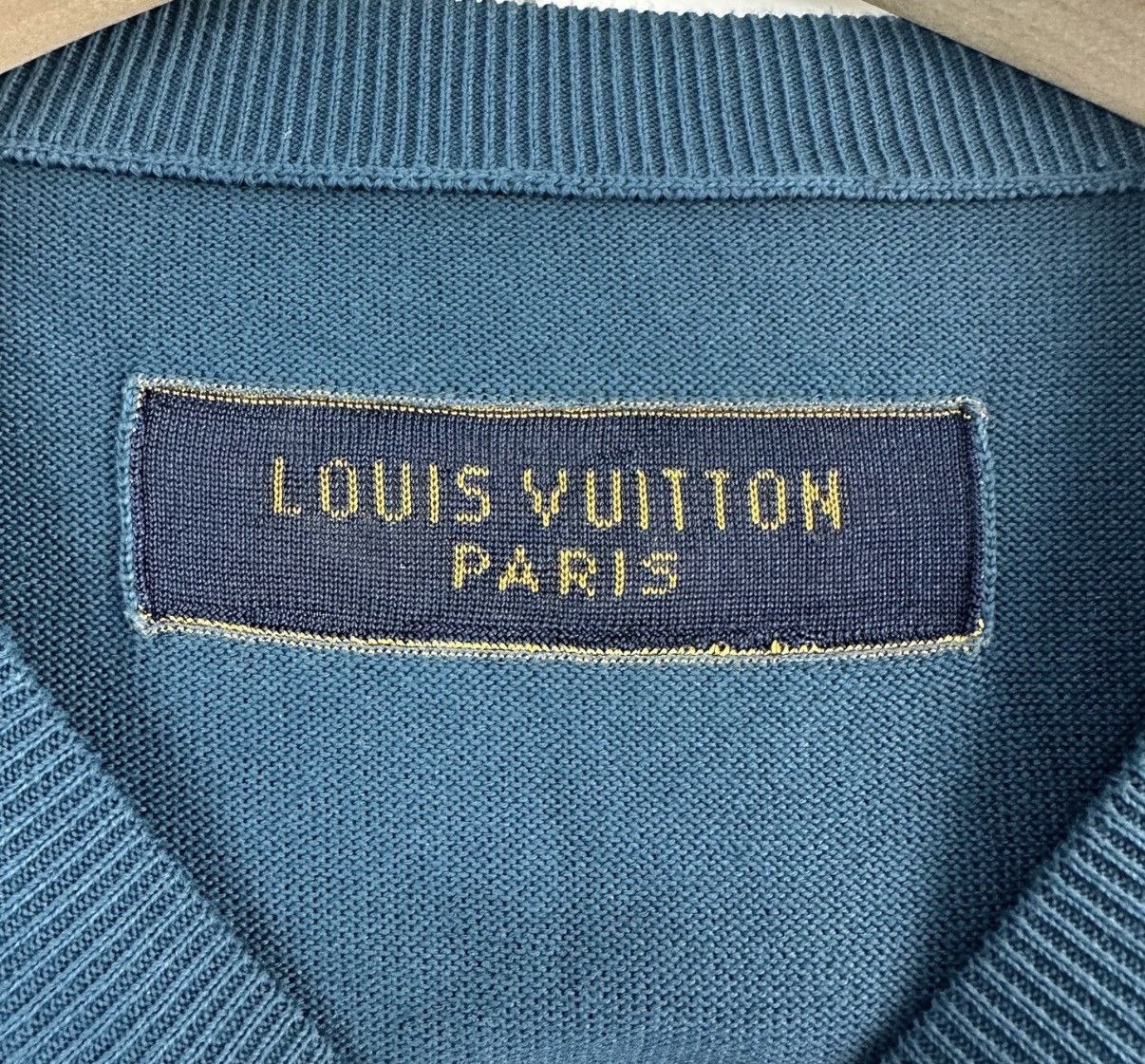 Louis Vuitton Louis Vuitton Navy Blue New Piper Knit Short Sleeve K12 Size US XL / EU 56 / 4 - 4 Thumbnail