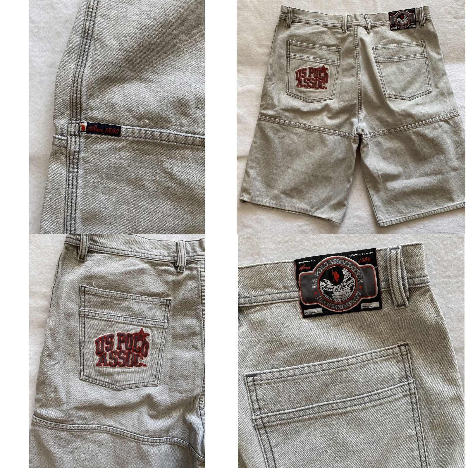 Vintage VINTAGE US Polo Assn. Denim Jeans Baggy Shorts Men’s Size 40 Gray 90s Baggy Hip Hop 90s Mens Short Pants Size US L / EU 52-54 / 3 - 8 Thumbnail