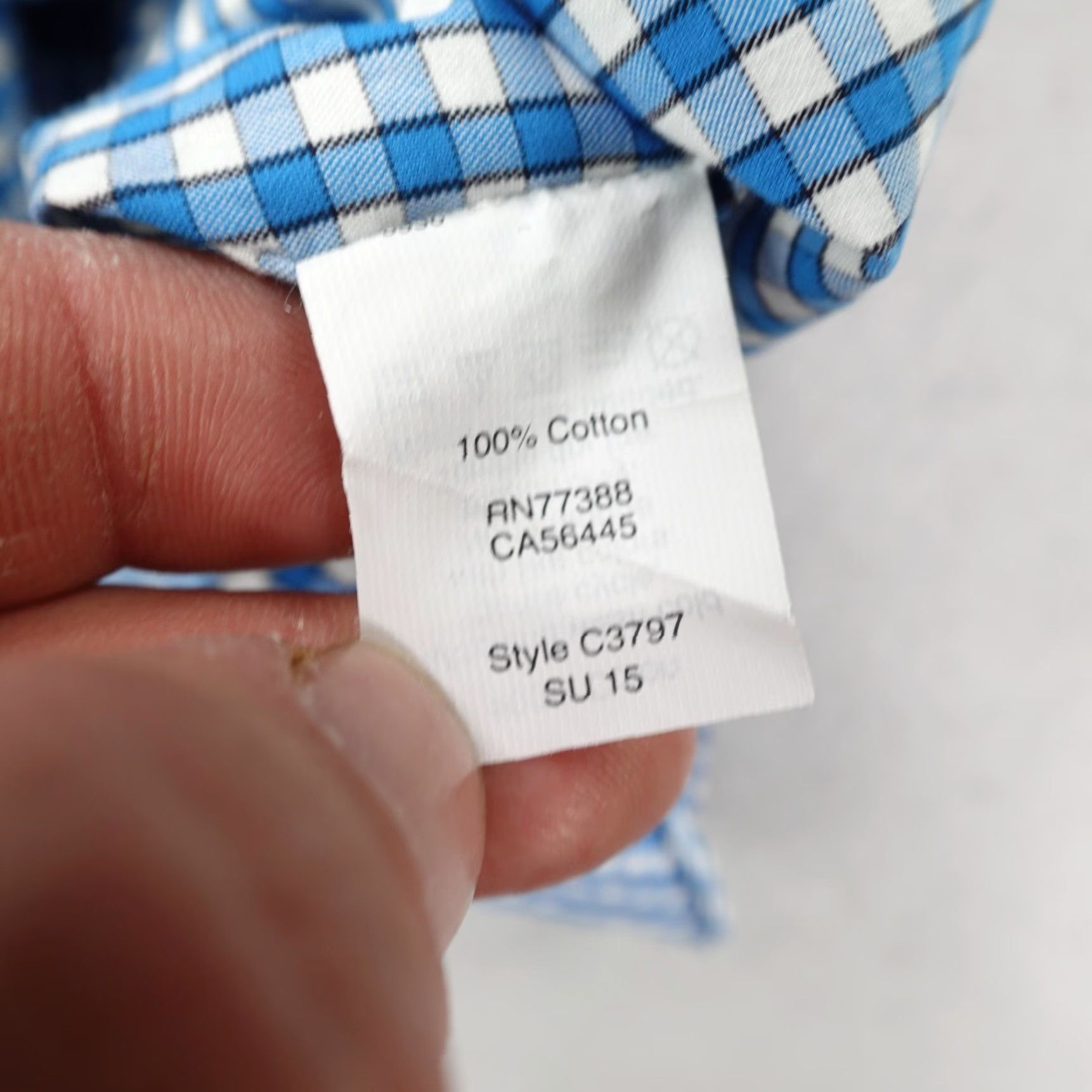J.Crew VINTAGE J.CREW Shirt Mens Small Blue White Gingham Check Cotton Button-Down Long Sleeve Office Casual Size US S / EU 44-46 / 1 - 5 Thumbnail