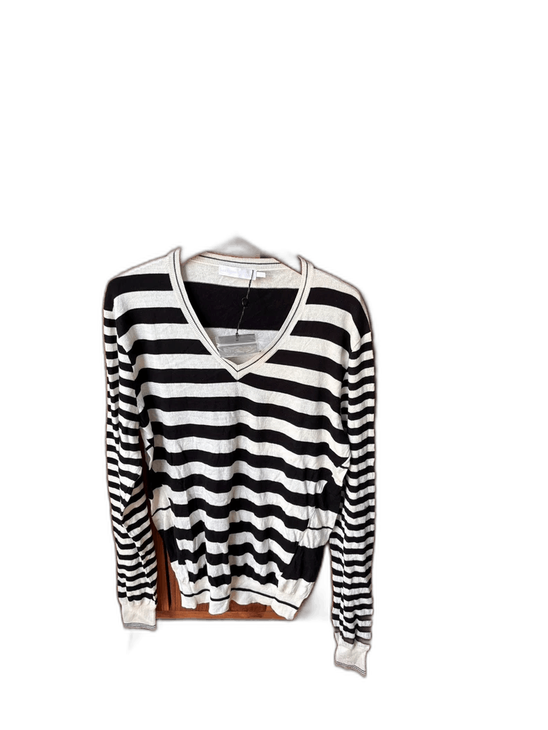McQueen Wool Blend Striped Sweater