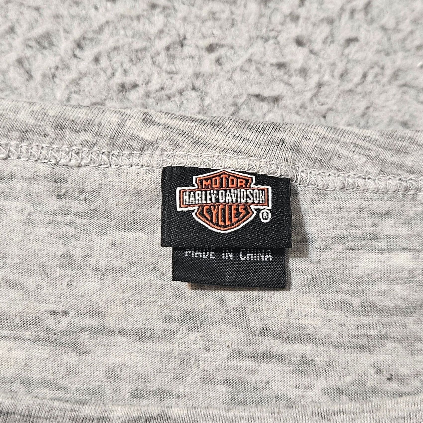 Harley Davidson Harley Davidson Womens XL Ralph Marlin Cotton Short Sleeve Pullover T-Shirt Gray Size XL / US 12-14 / IT 48-50 - 3 Thumbnail