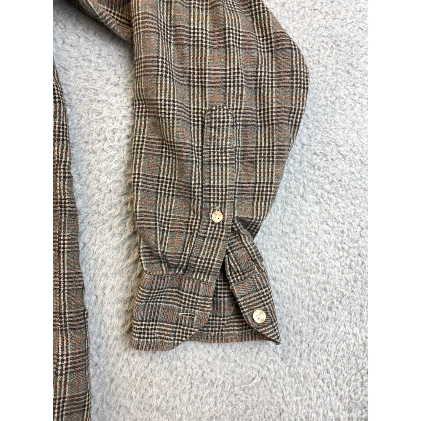 Cremieux DANIEL CREMIEUX Men's Long Sleeve Plaid Shirt M Rustic Brown 100% Cotton Button-Down Dress/Casual Size US M / EU 48-50 / 2 - 2 Thumbnail