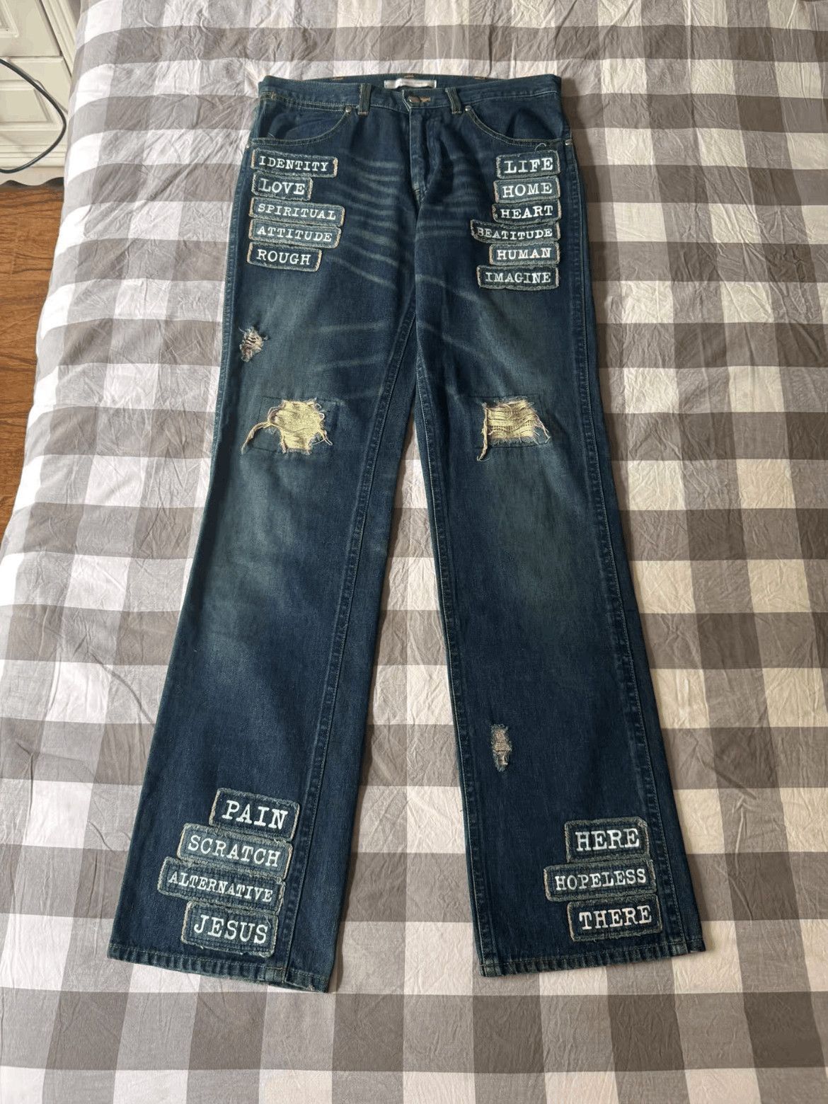 Number (N)ine Sz 2 Number Nine 02SS Modernage Patches Denim-2508 Size US 30 / EU 46 - 1 Thumbnail