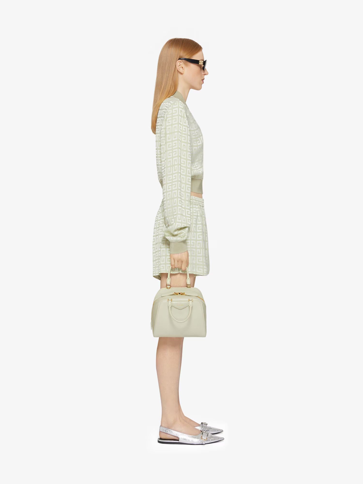 Givenchy o1srvl11e0525 Bomber Jacket In 4G Jacquard in Green Size XS / US 0-2 / IT 36-38 - 4 Thumbnail